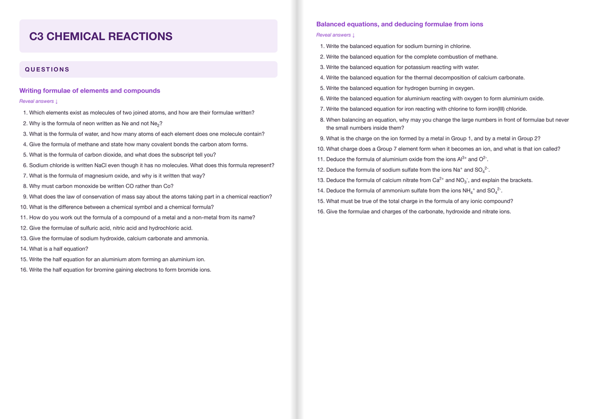 OCR-GCSE-Triple Science-Chemistry-HIGHER