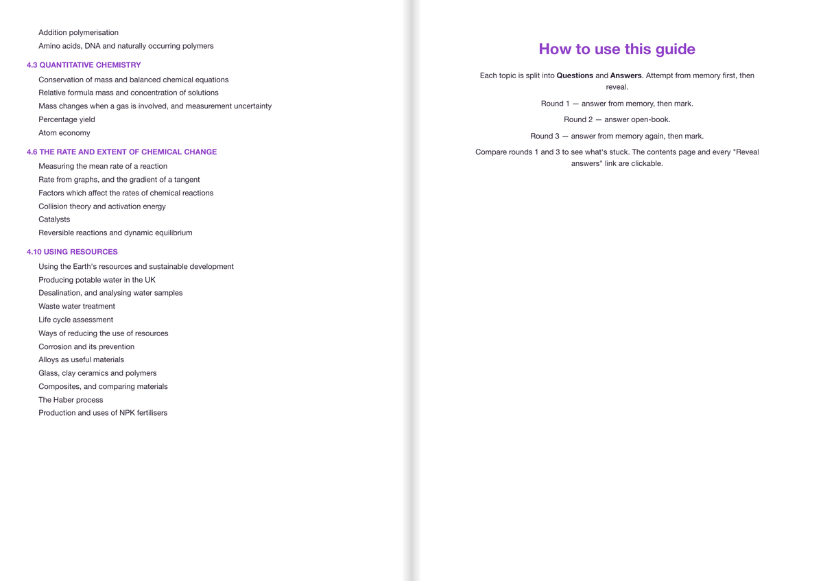 AQA-GCSE-Triple Science-Chemistry-FOUNDATION