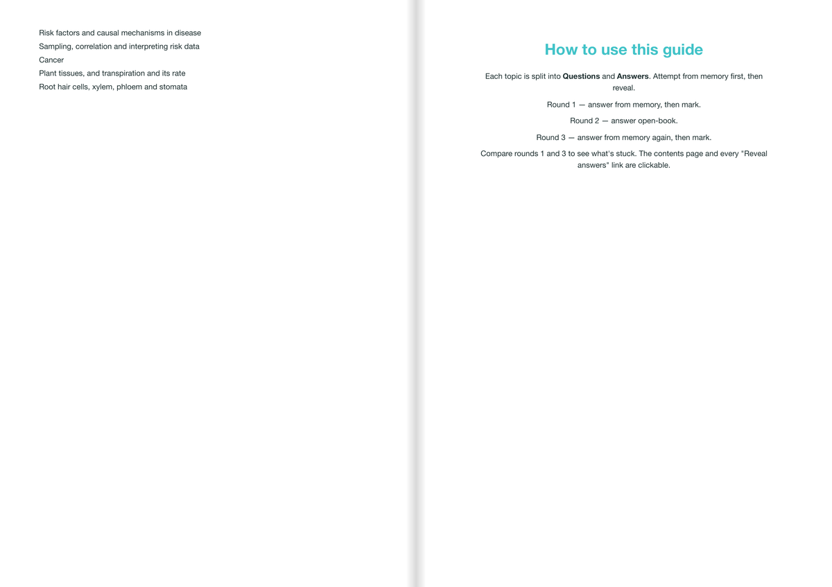 AQA-GCSE-Combined Science-Biology-HIGHER