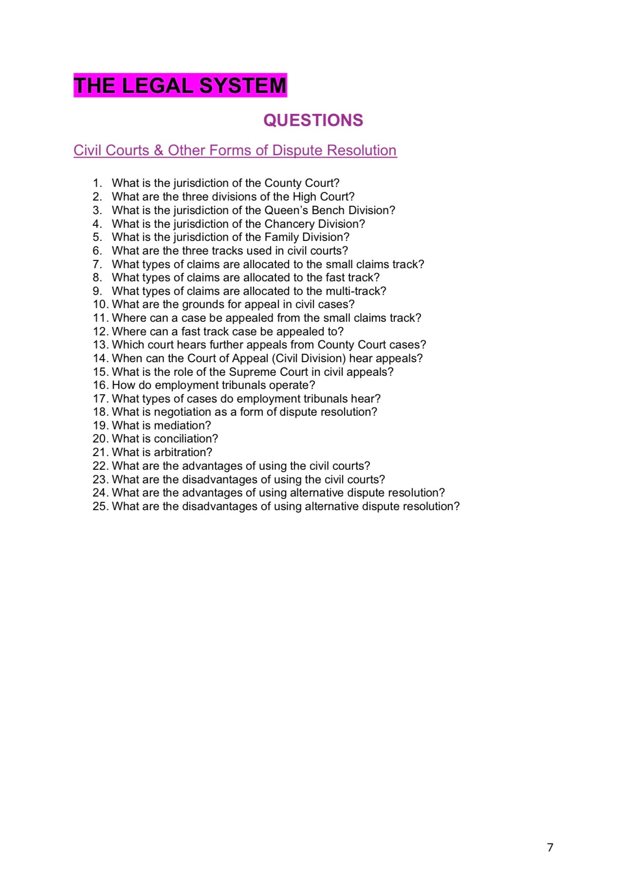 OCR A Level Law
