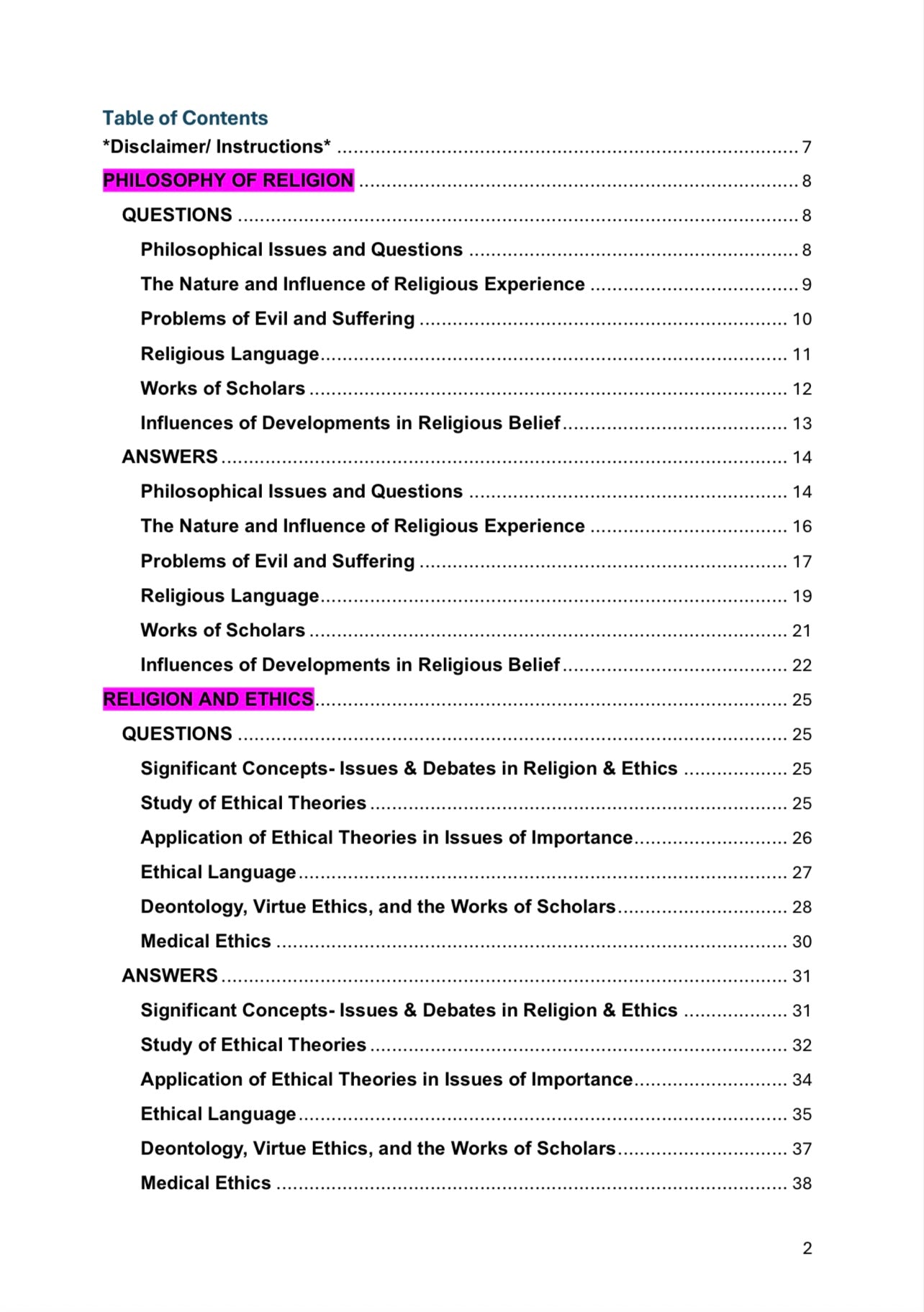 Edexcel A Level Religious Studies (RE)