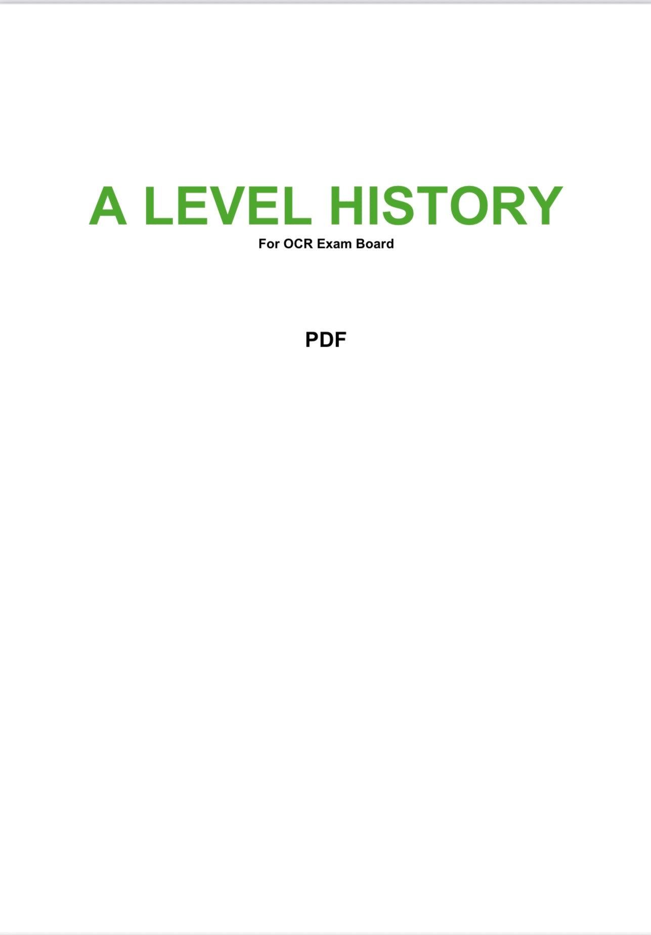 OCR A Level History