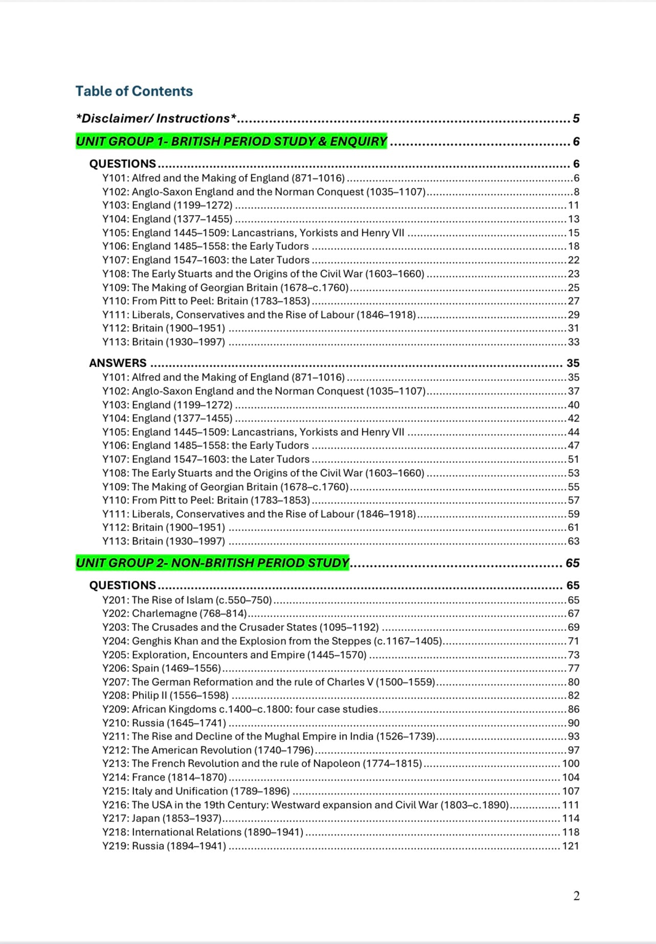 OCR A Level History