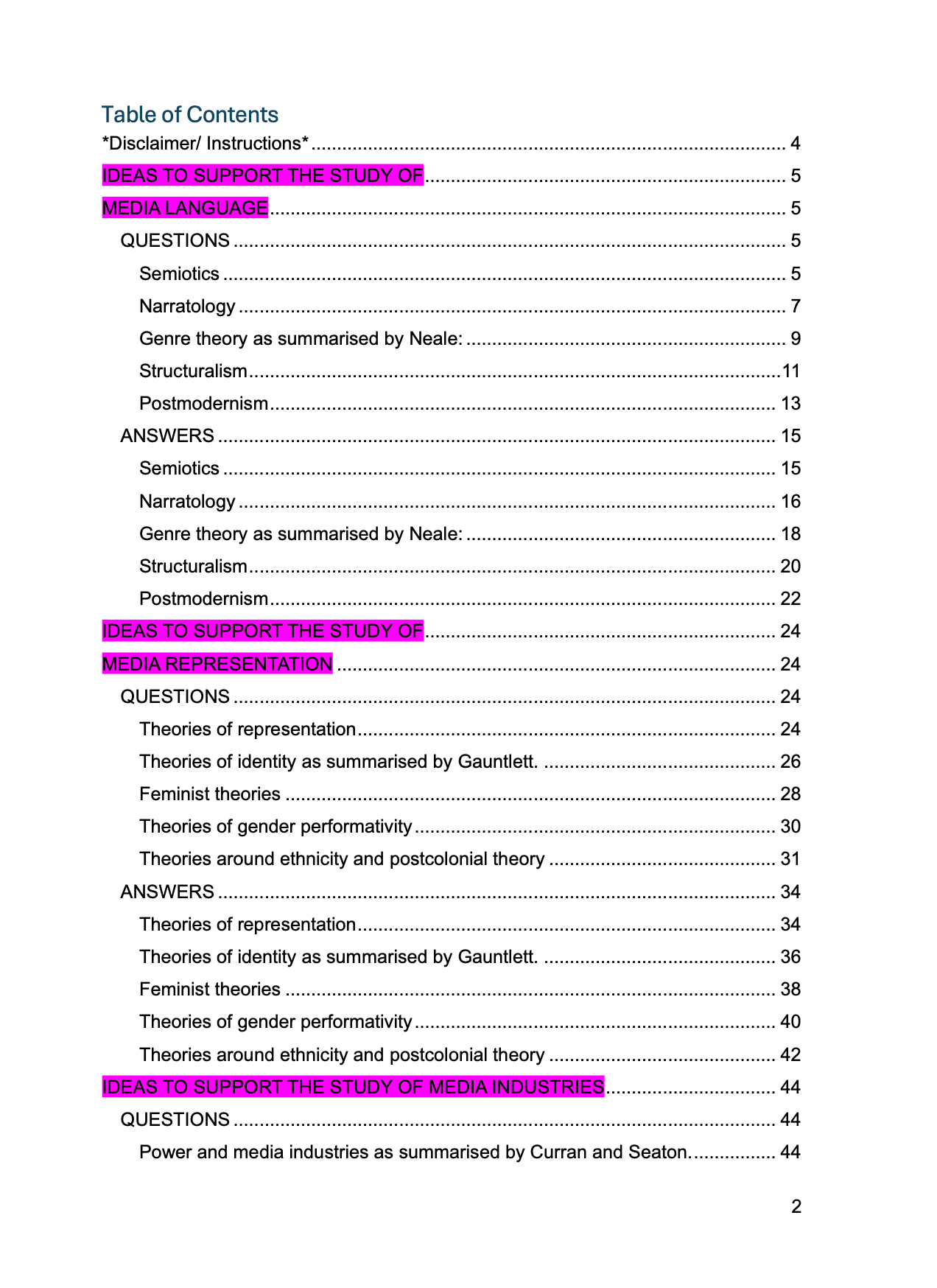 AQA A Level Media Studies