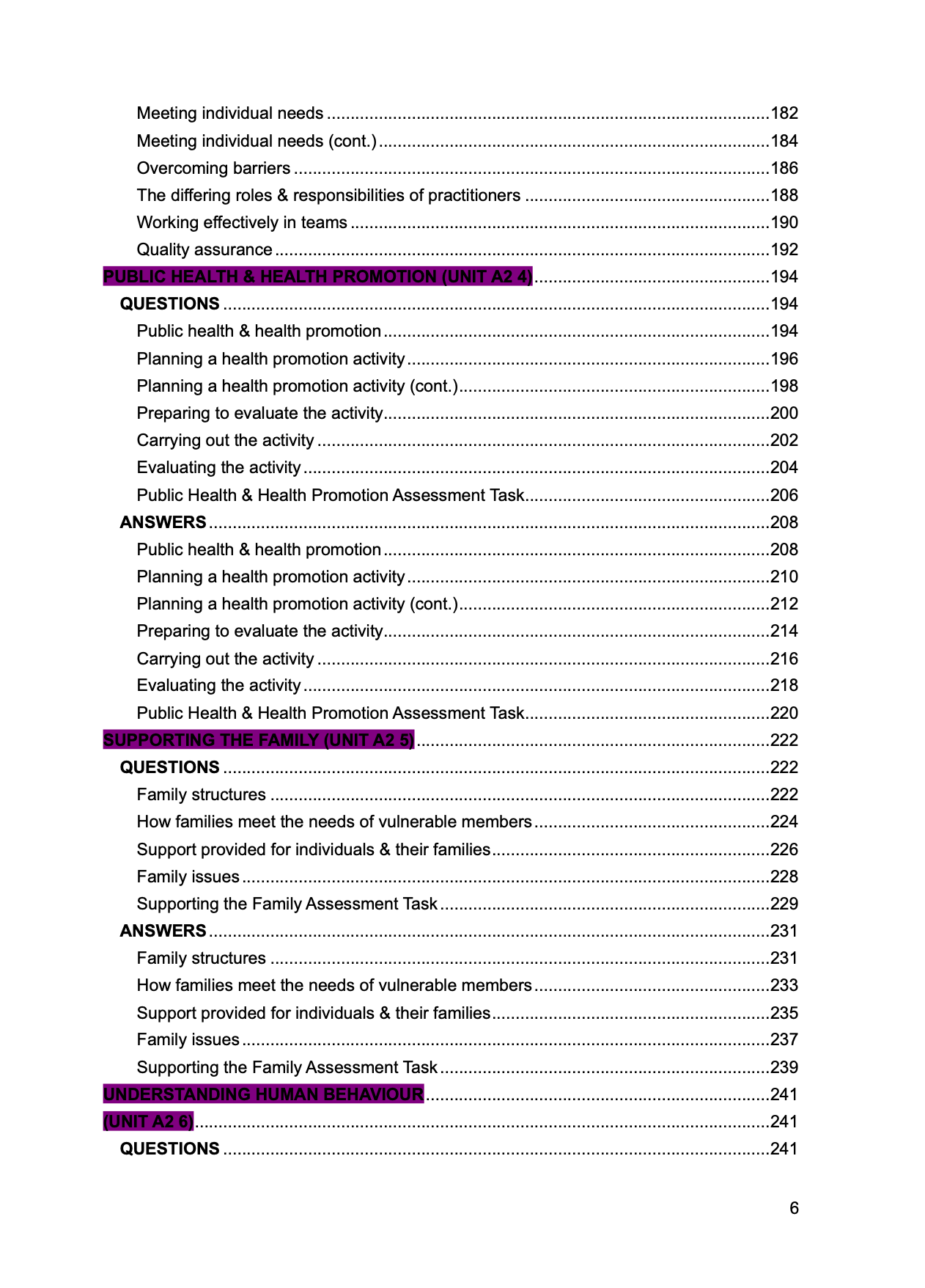 CCEA A Level Health & Social Care