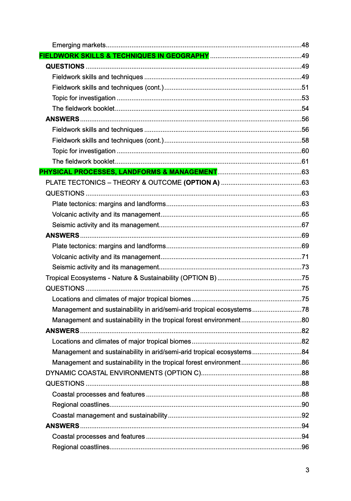 CCEA A Level Geography