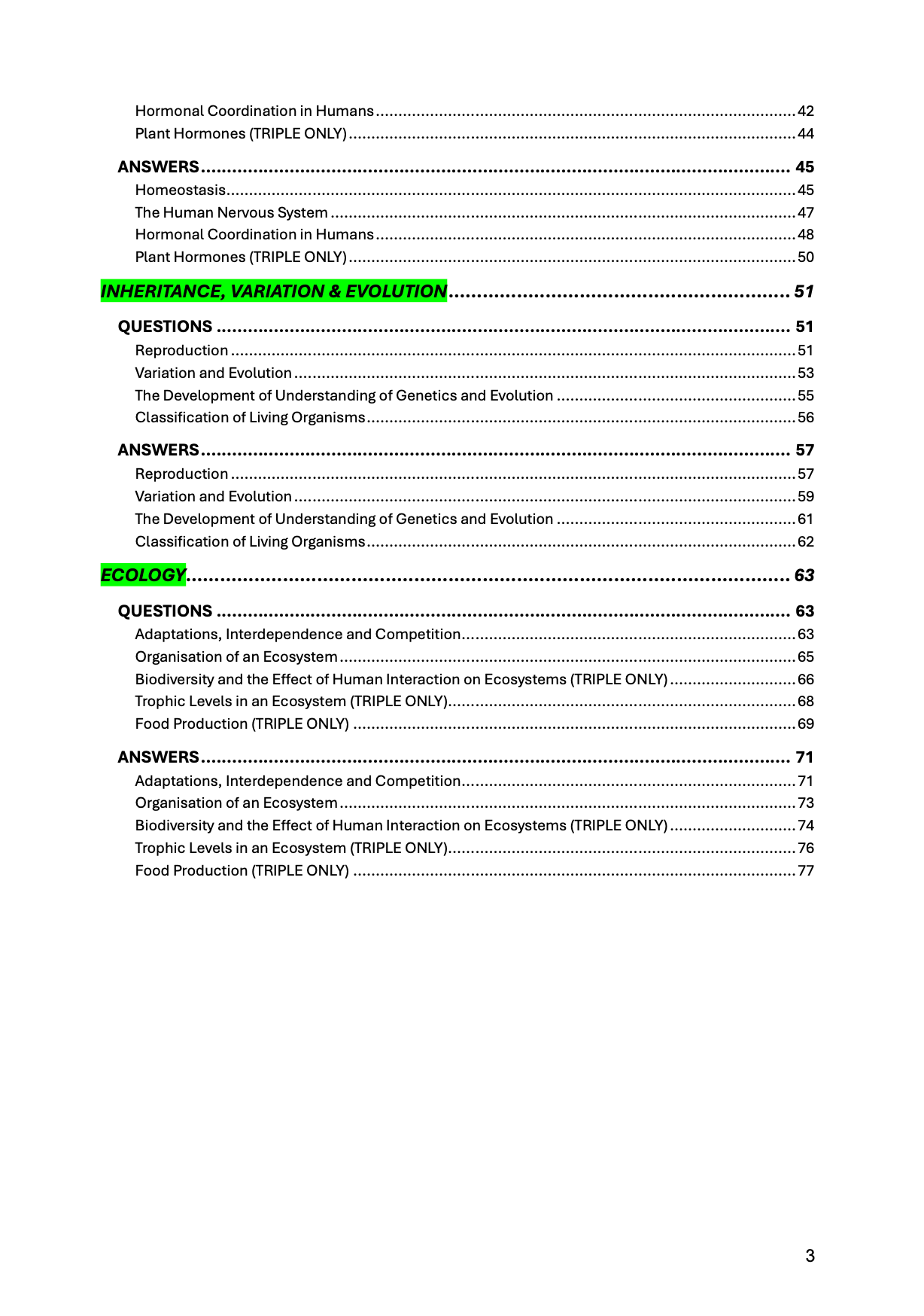 AQA-GCSE-Biology: Combined/Triple Science