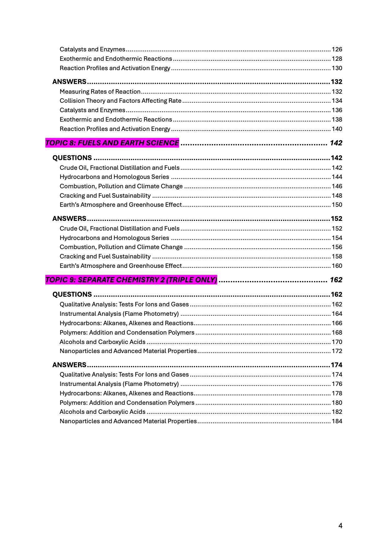 EDEXCEL-GCSE-Chemistry: Combined/Triple Science