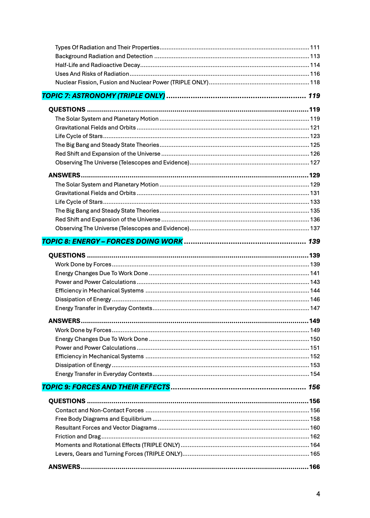 EDEXCEL-GCSE-Physics: Combined/Triple Science