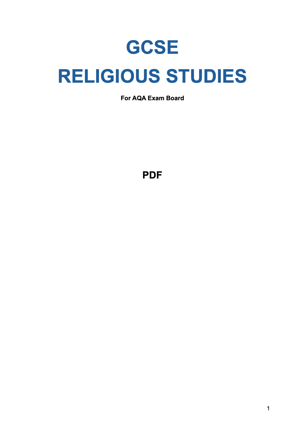 AQA-GCSE-Religious Studies (RS/RE)