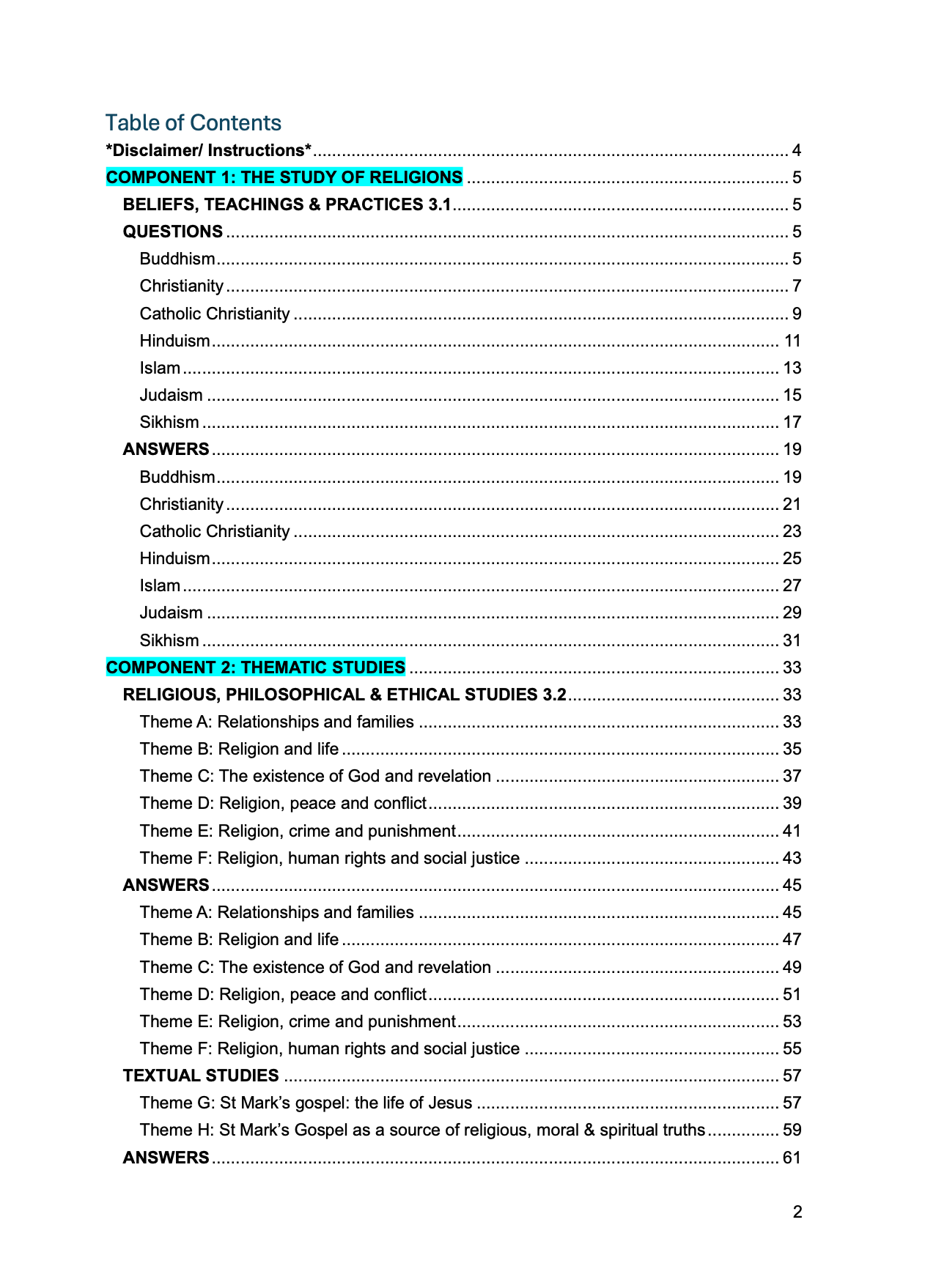 AQA-GCSE-Religious Studies (RS/RE)