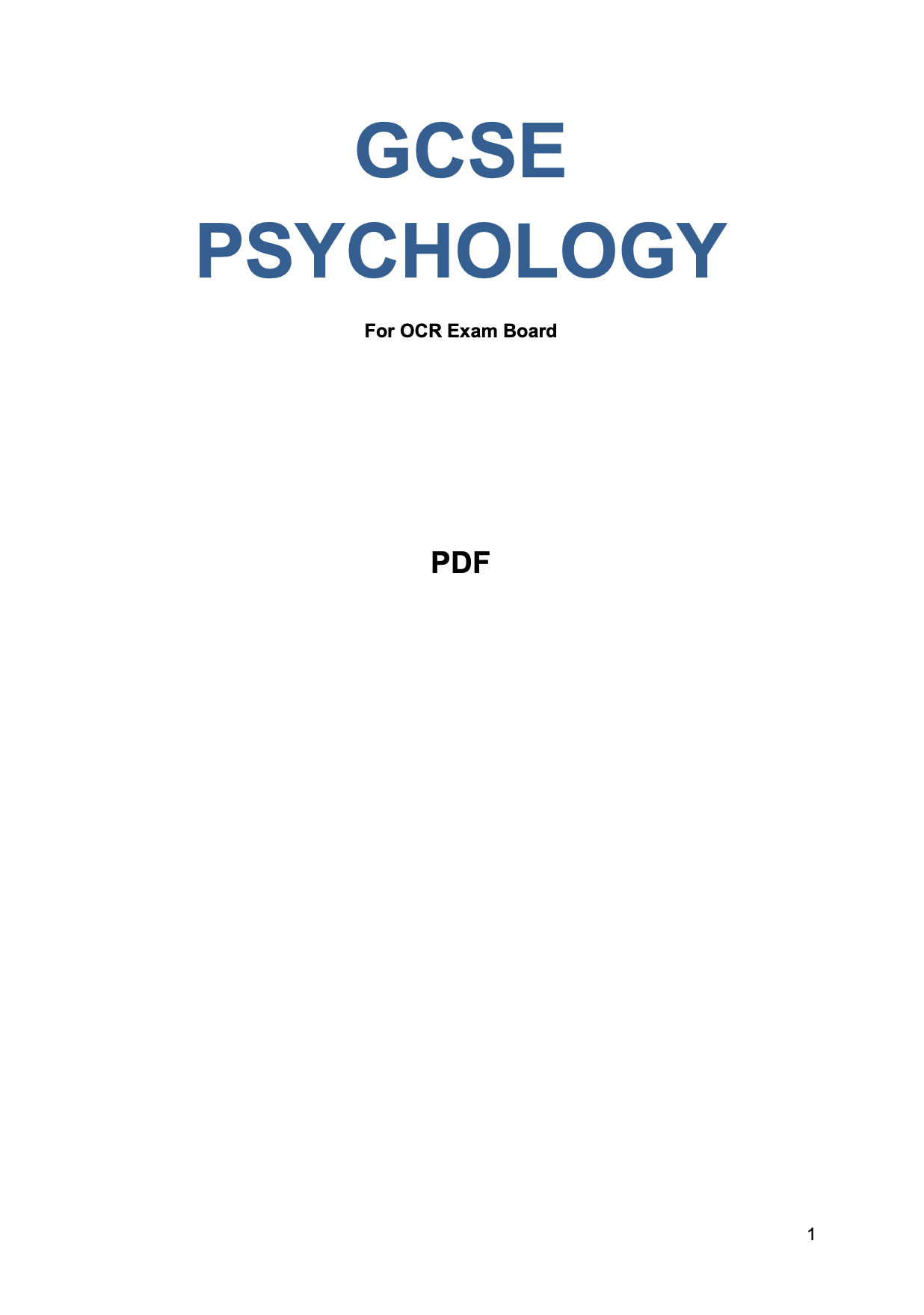 OCR-GCSE-Psychology