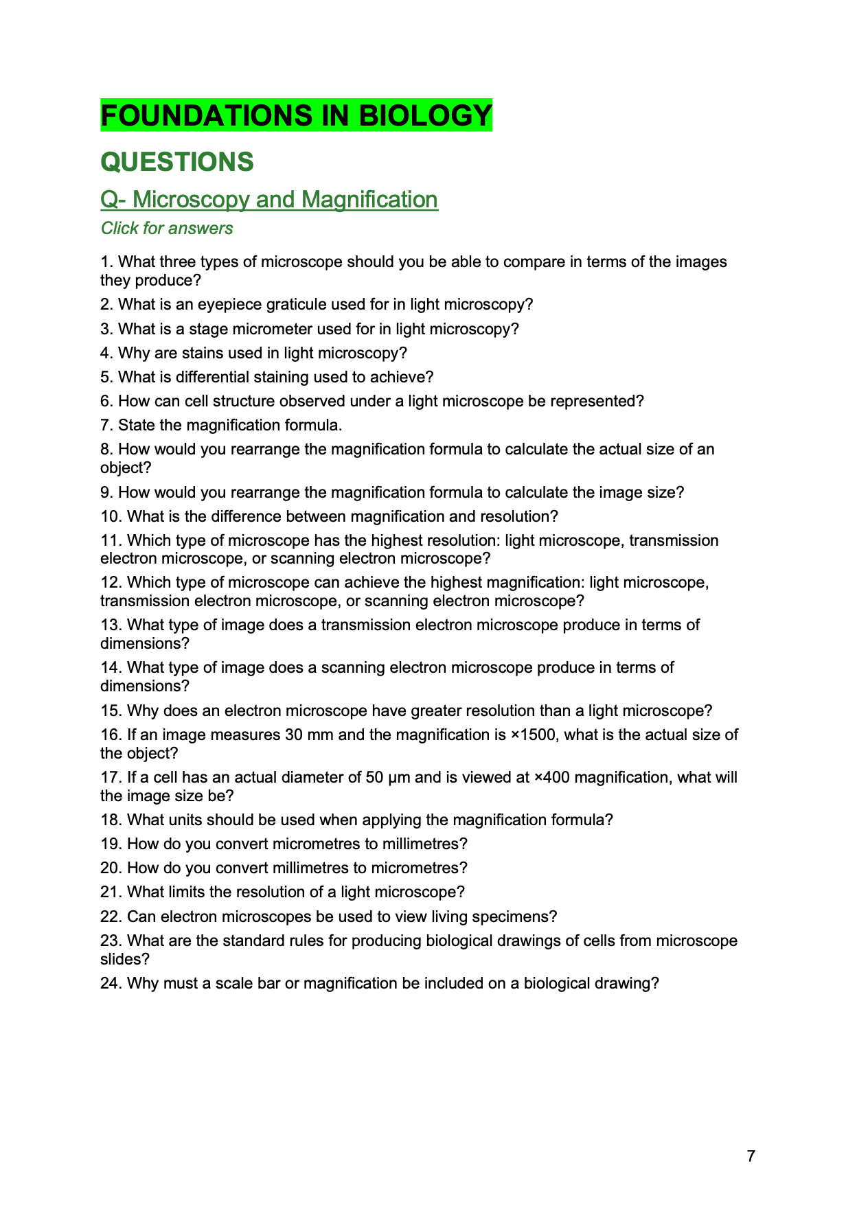 OCR A- A LEVEL BIOLOGY 3-in-1