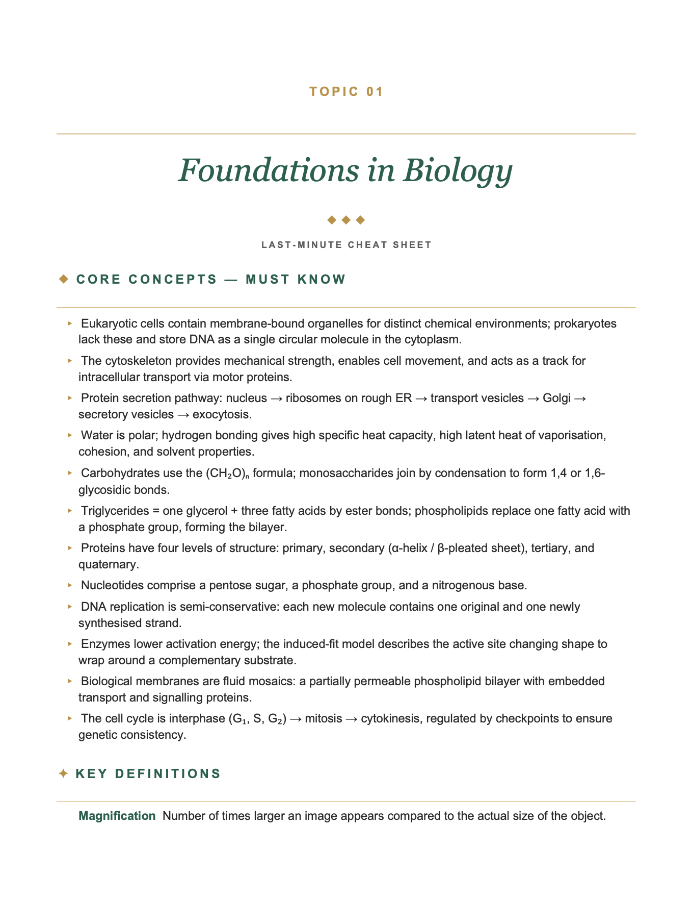 OCR A- A LEVEL BIOLOGY 3-in-1
