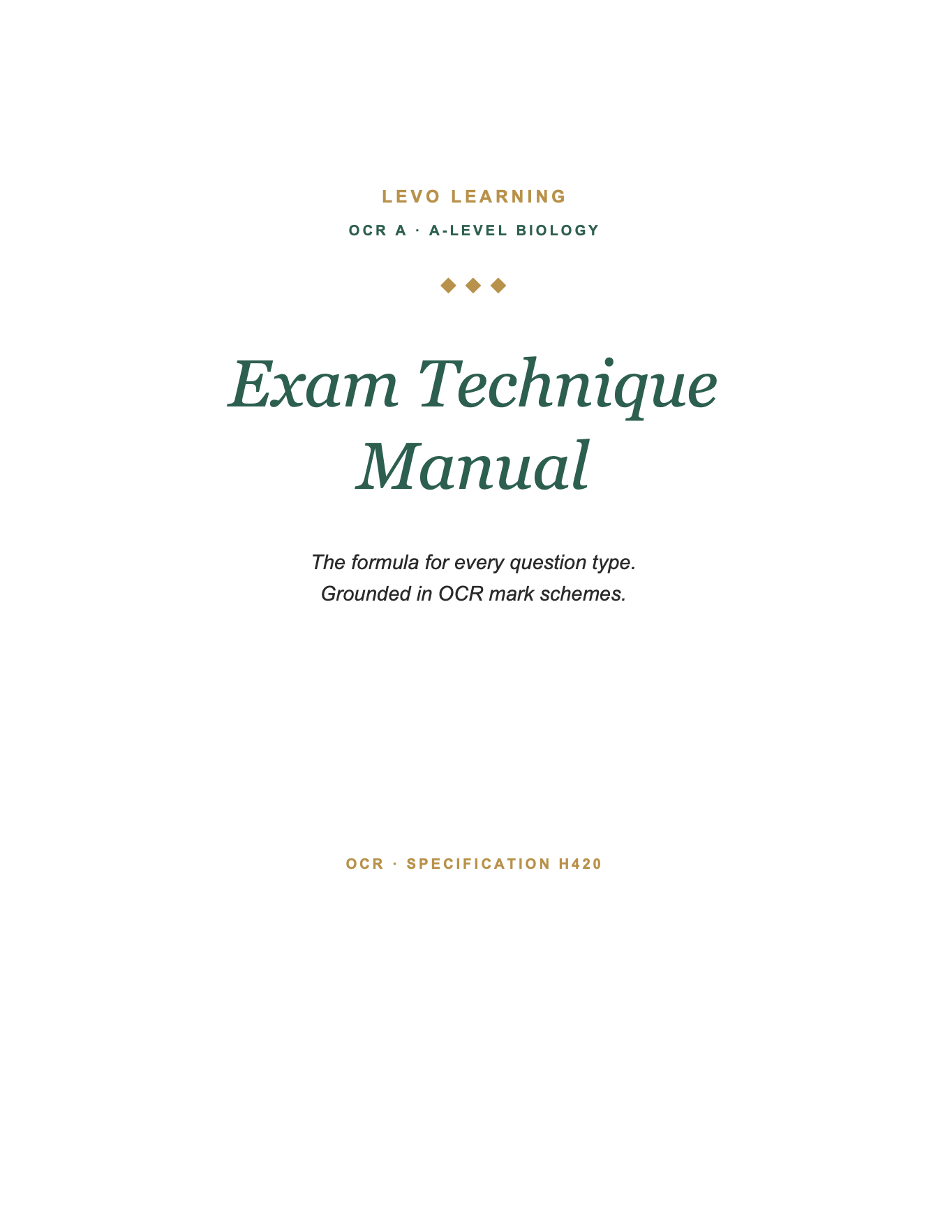 OCR A- A LEVEL BIOLOGY 3-in-1