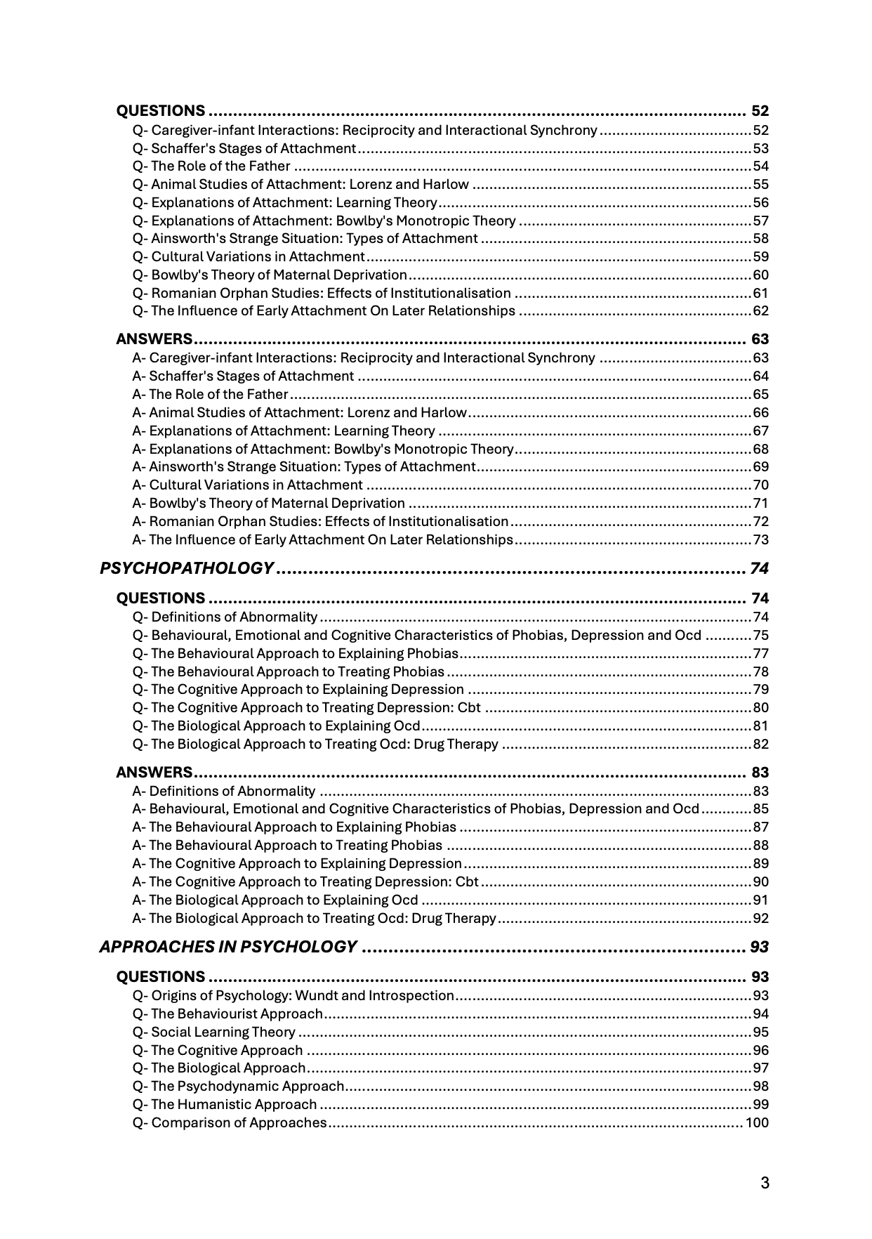 AQA A Level Psychology 3-in-1