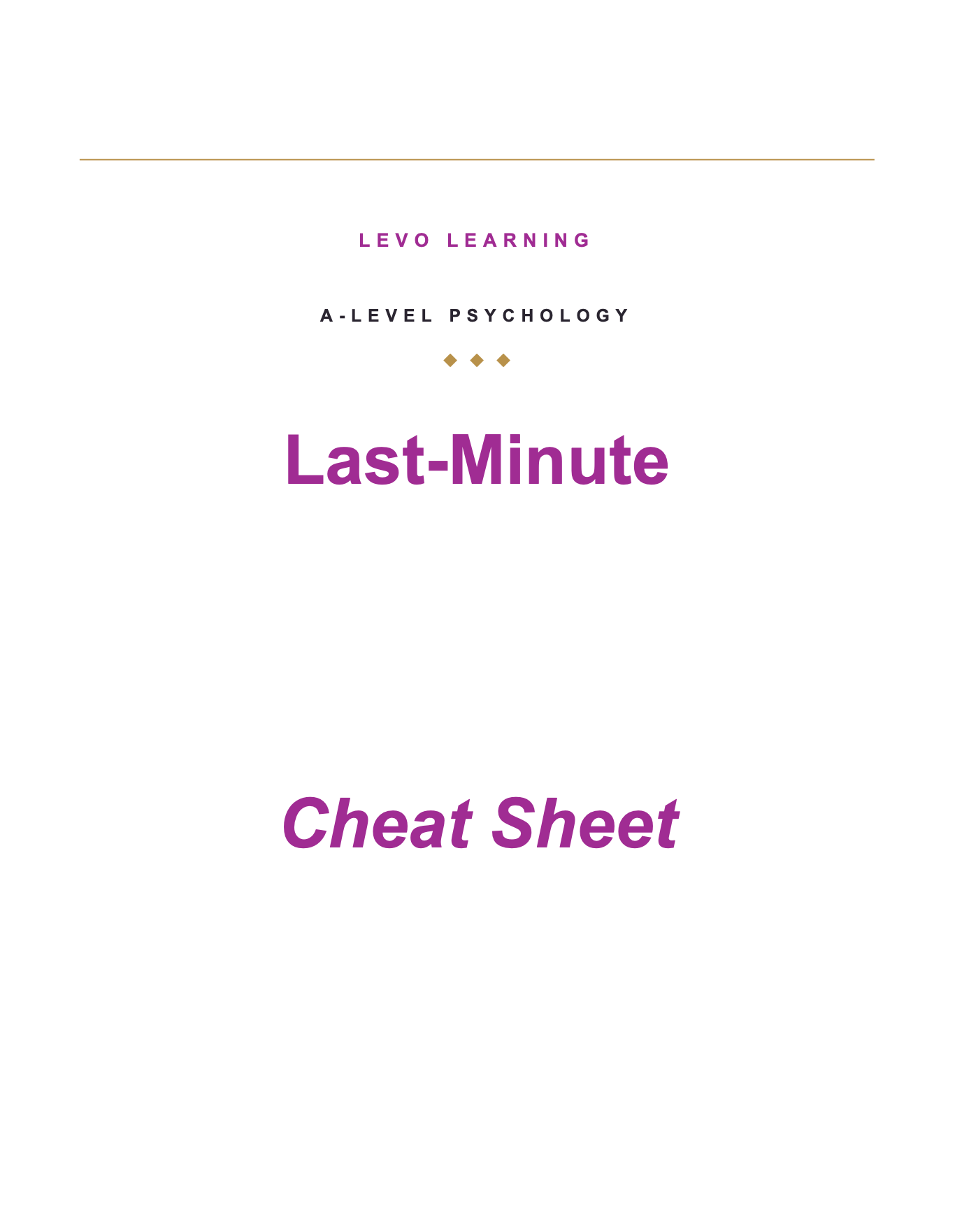 AQA A Level Psychology 3-in-1