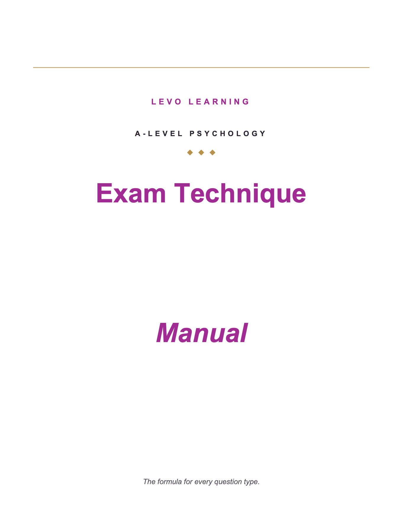 AQA A Level Psychology- Cheat Sheet/ Exam Manual