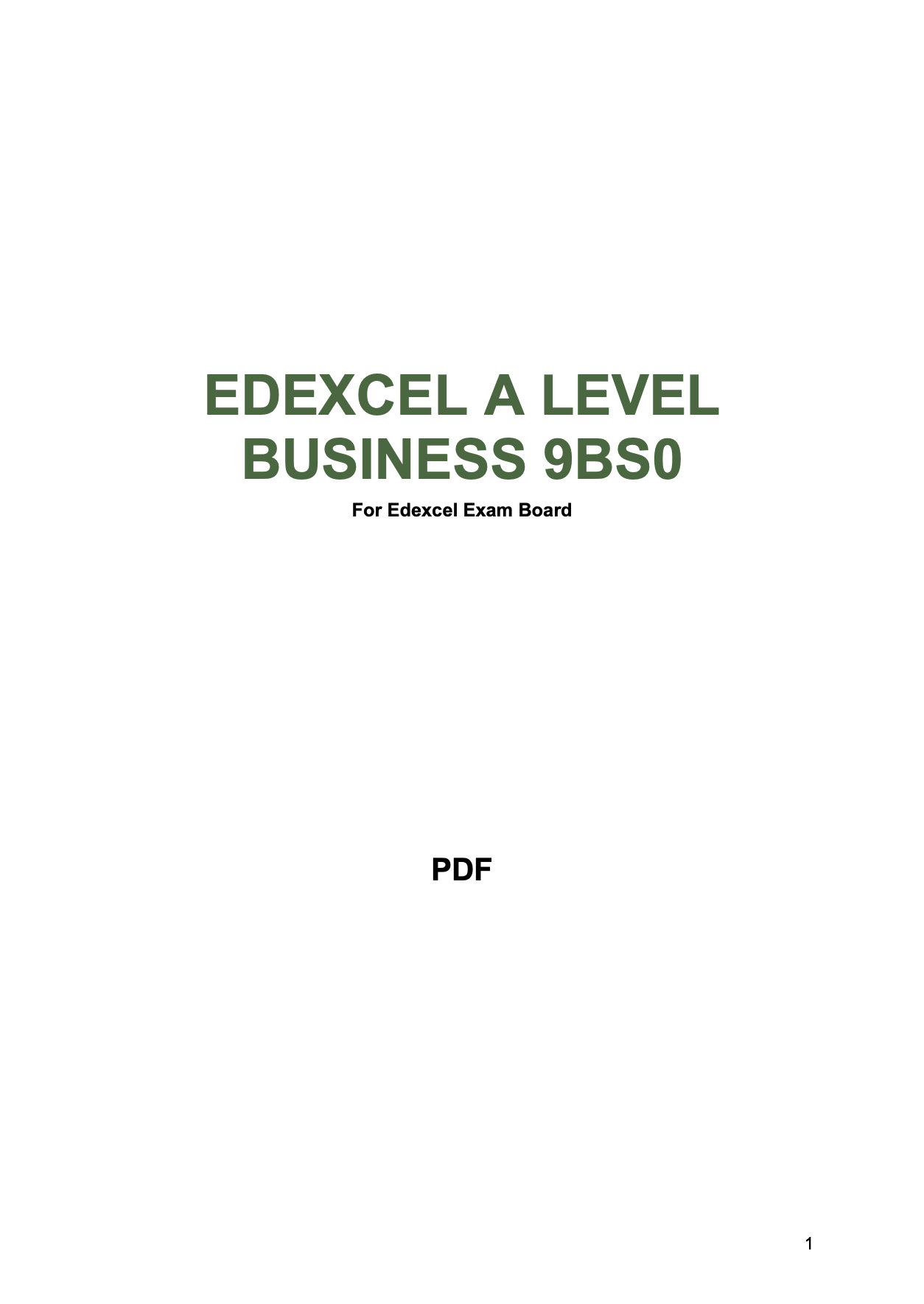 EDEXCEL A Level Business 3-in-1