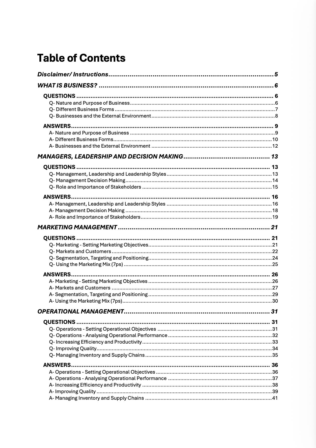 AQA A Level Business 3-in-1