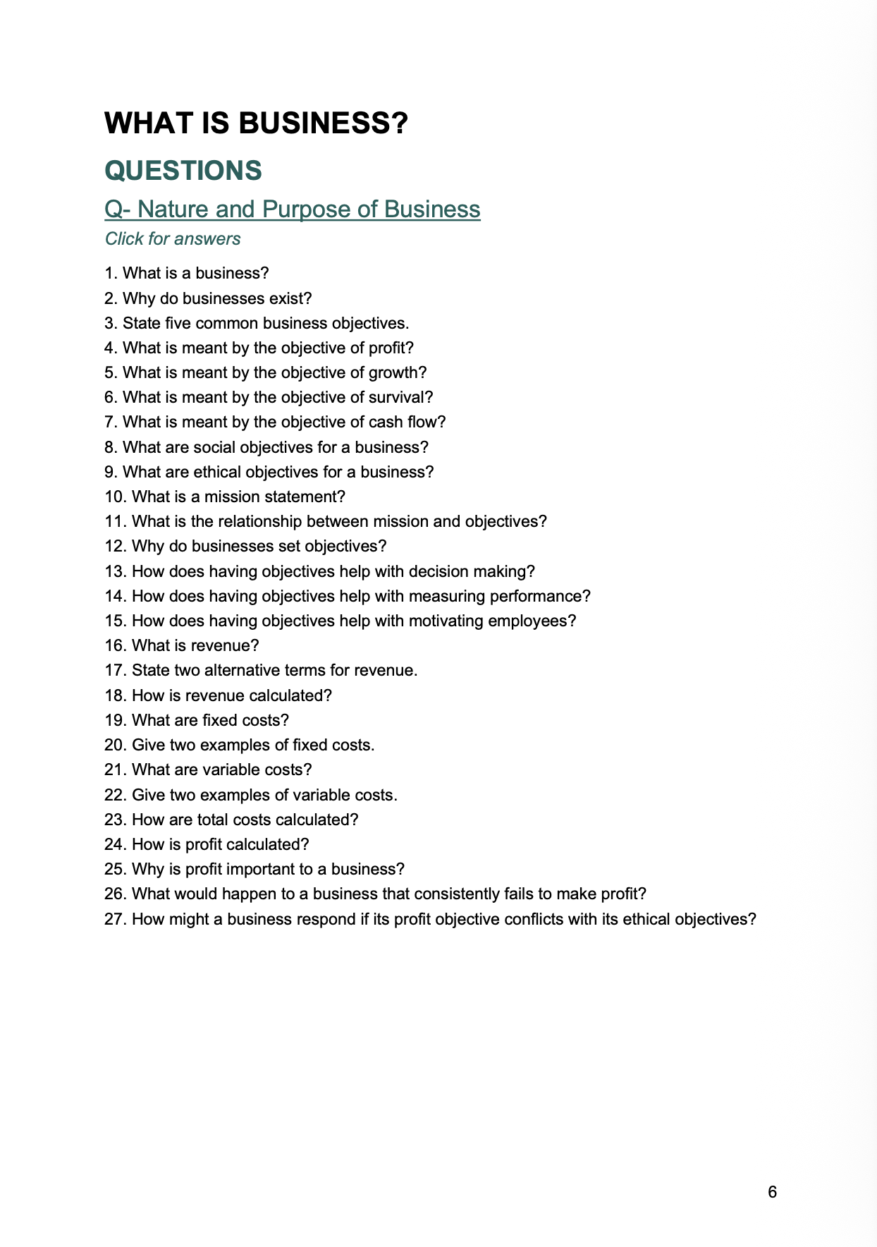 AQA A Level Business 3-in-1