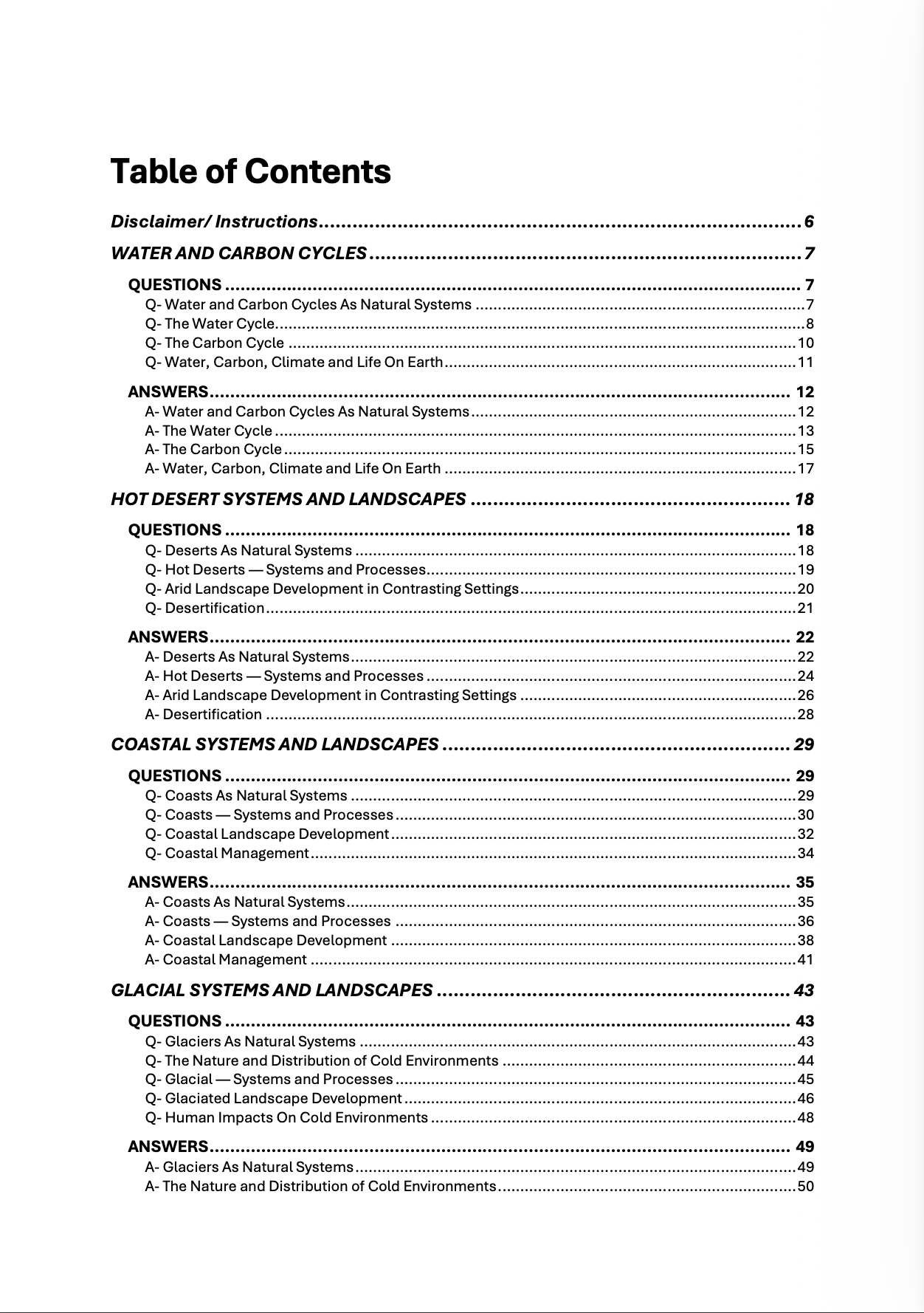 AQA A Level Geography 3-in-1