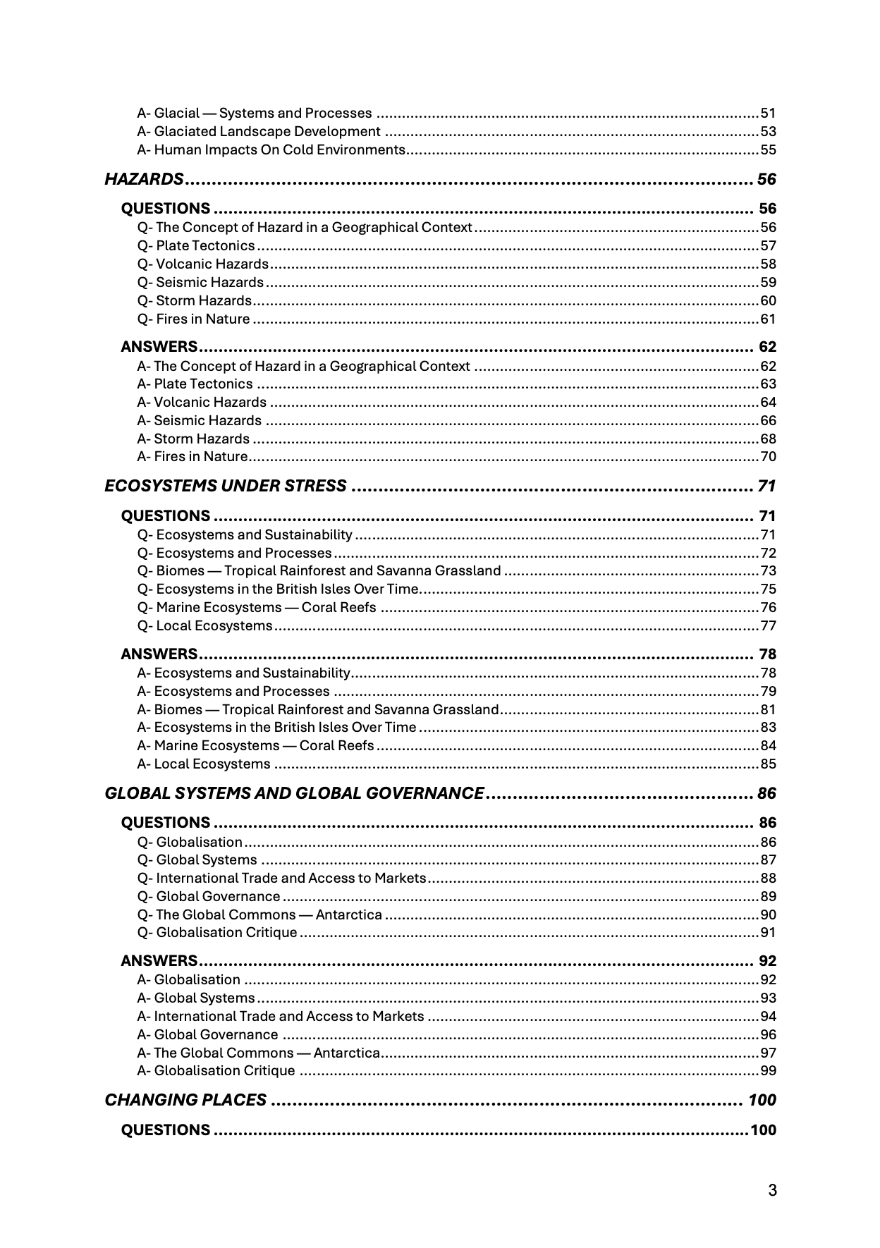 AQA A Level Geography 3-in-1