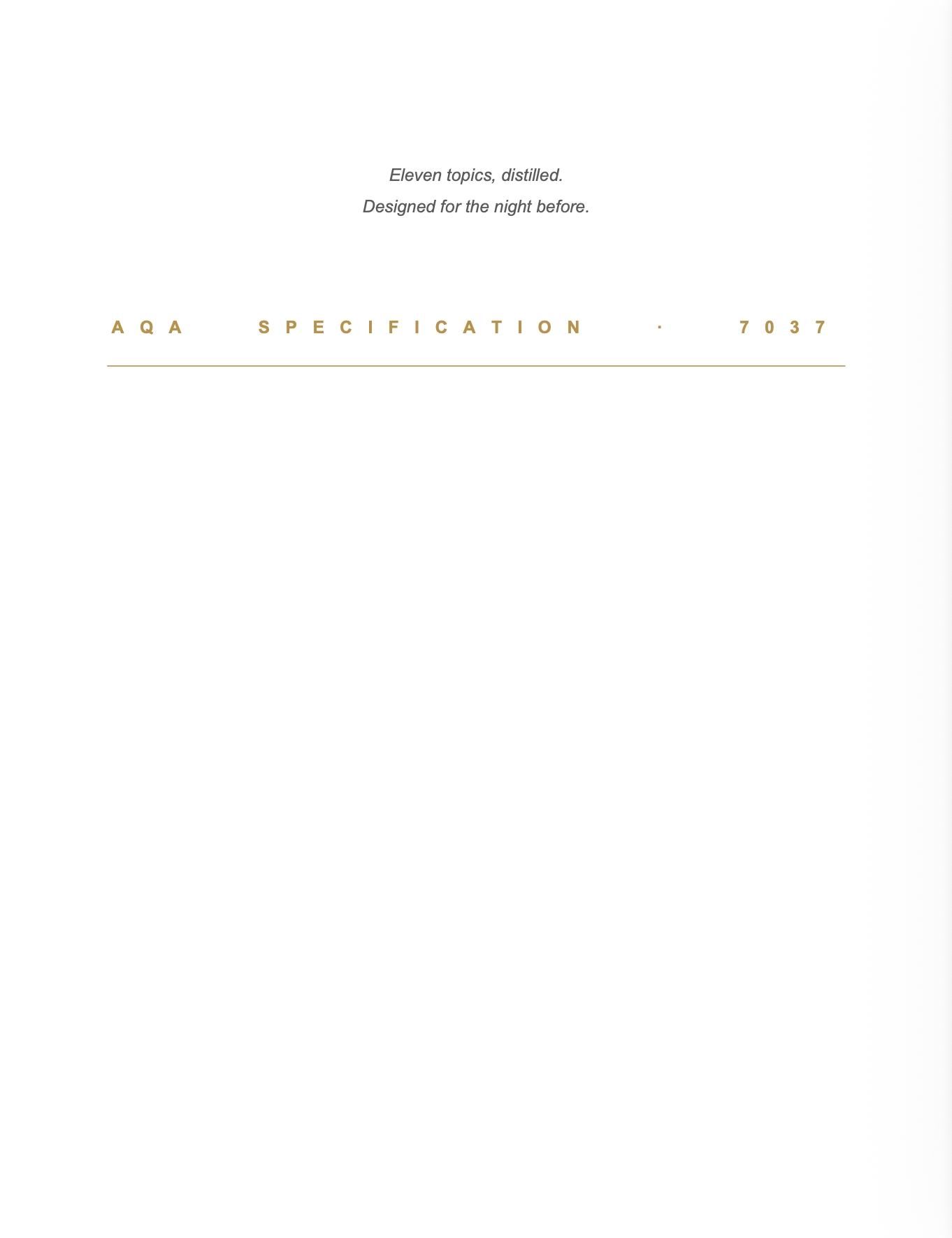 AQA A Level Geography- Cheat Sheet/ Exam Manual