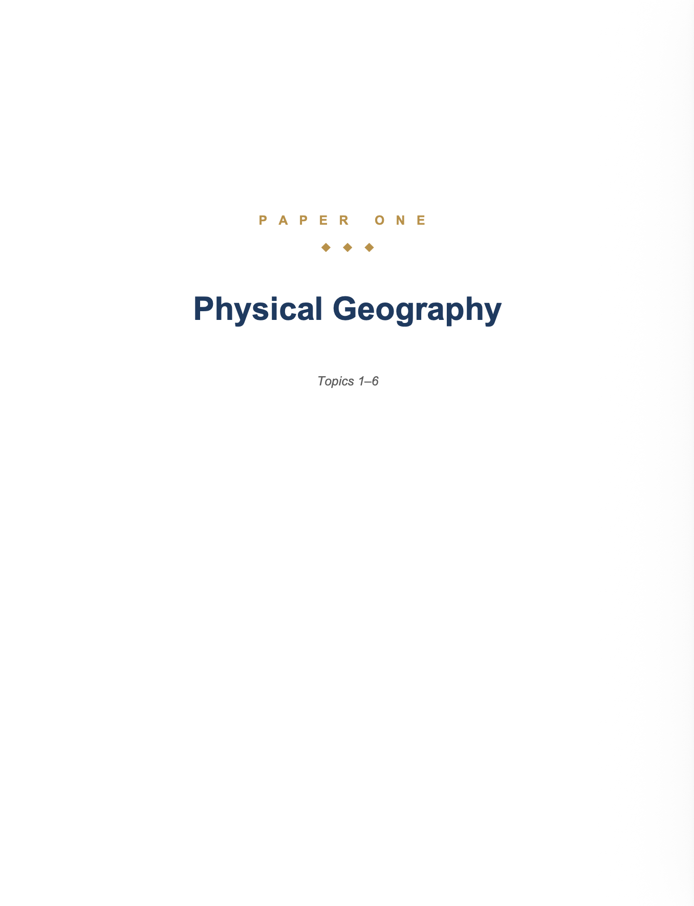 AQA A Level Geography 3-in-1