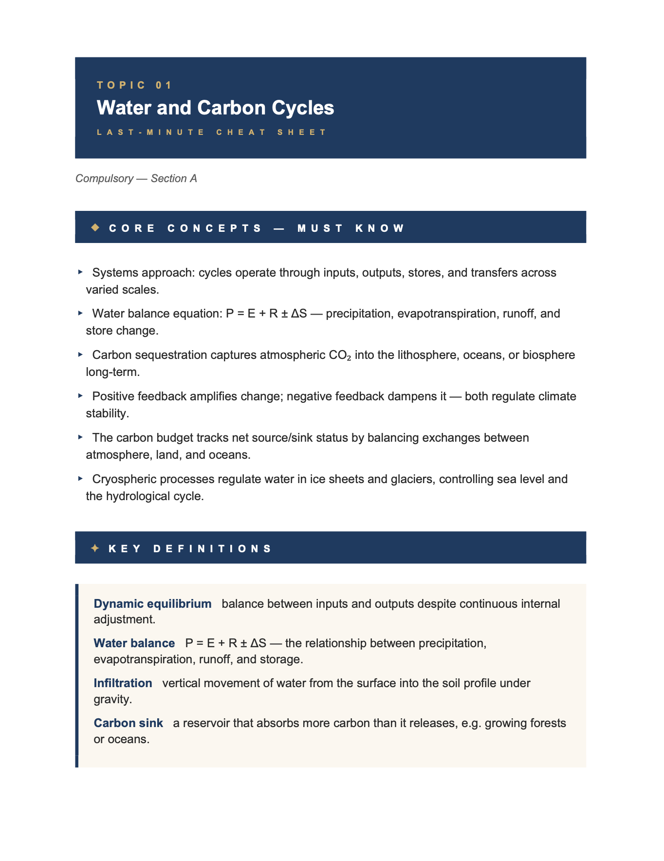 AQA A Level Geography 3-in-1