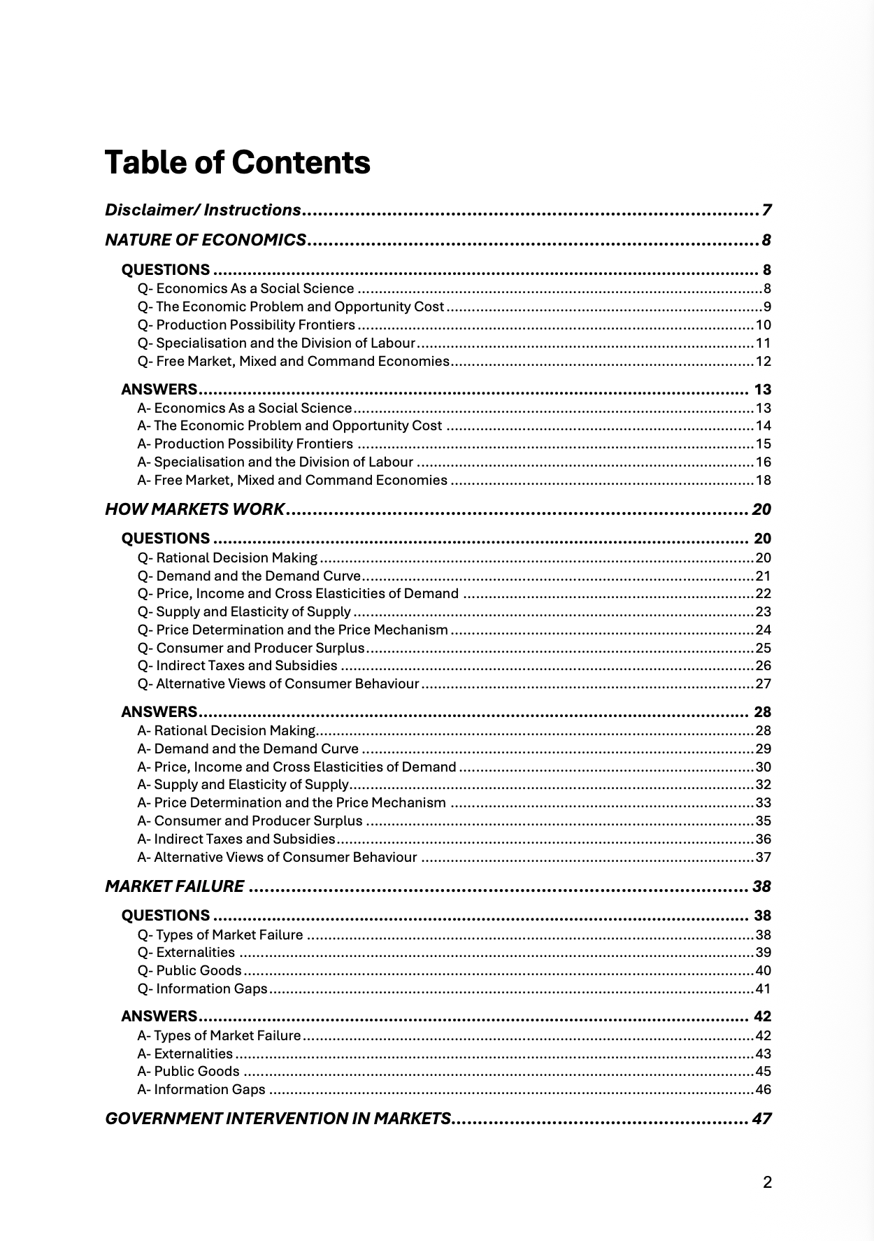 EDEXCEL A- A Level Economics 3-in-1
