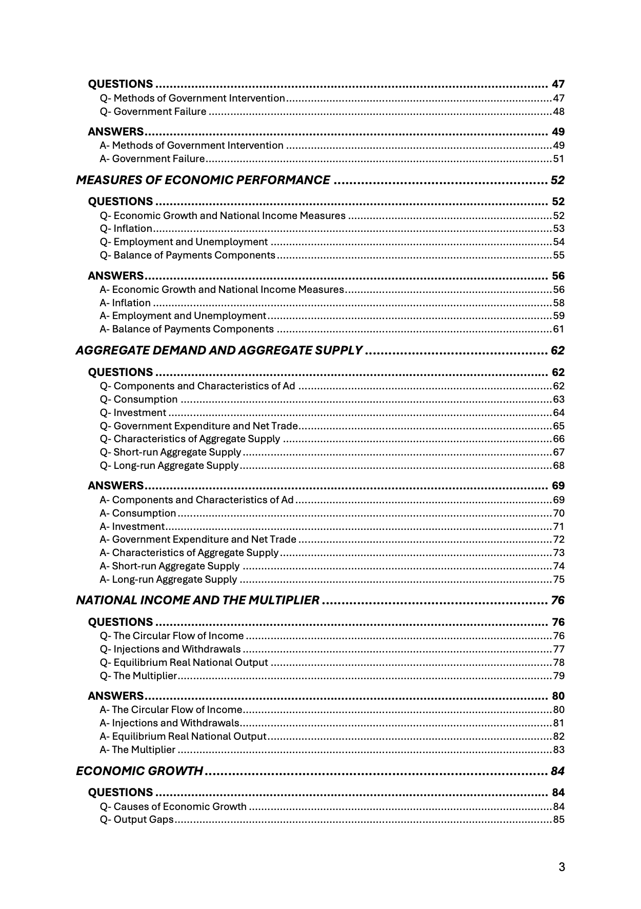 EDEXCEL A- A Level Economics 3-in-1