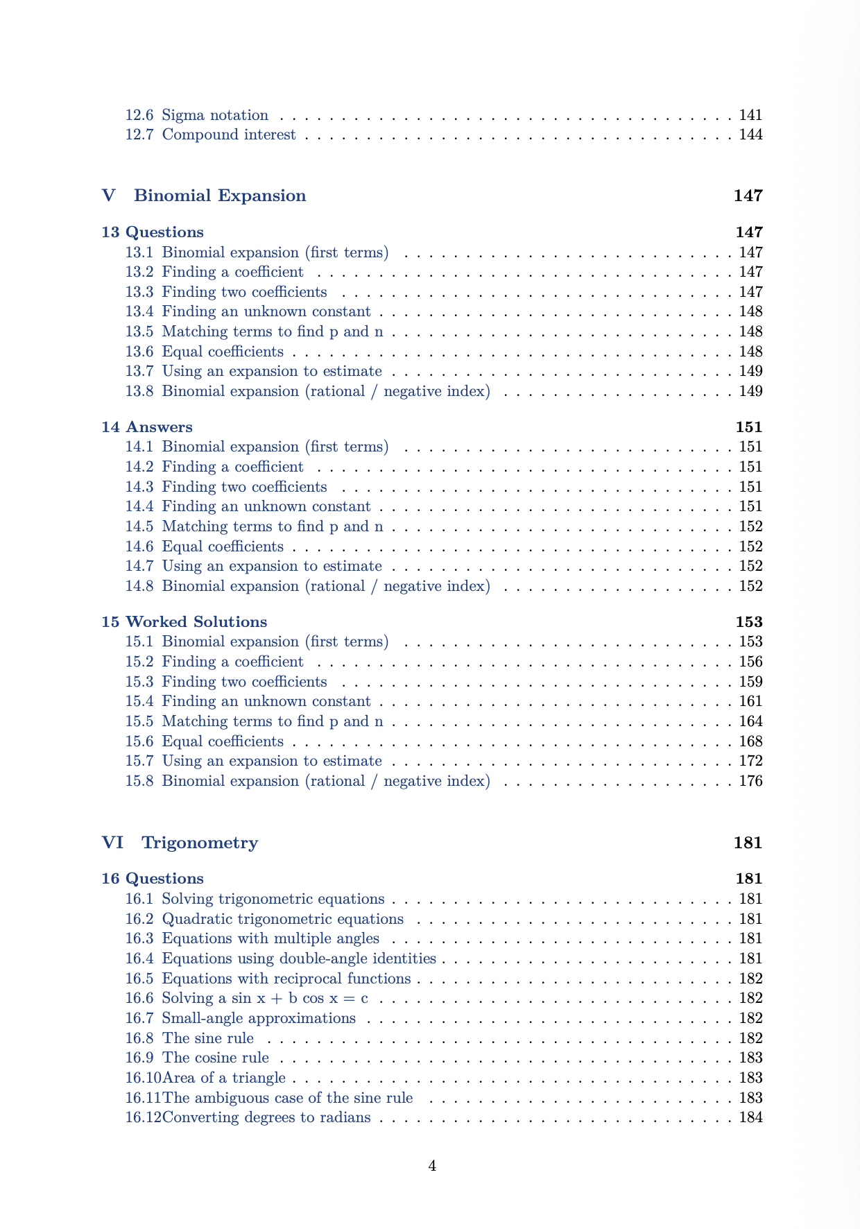 AQA A Level Pure Maths Practice Questions