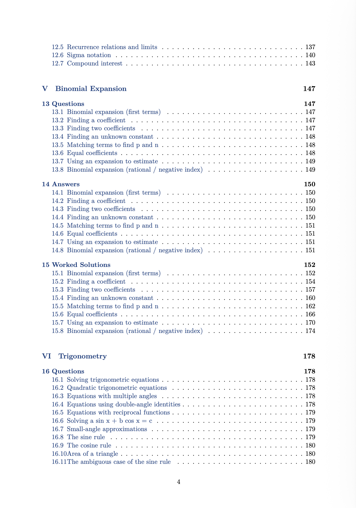 OCR A Level Pure Maths Practice Questions