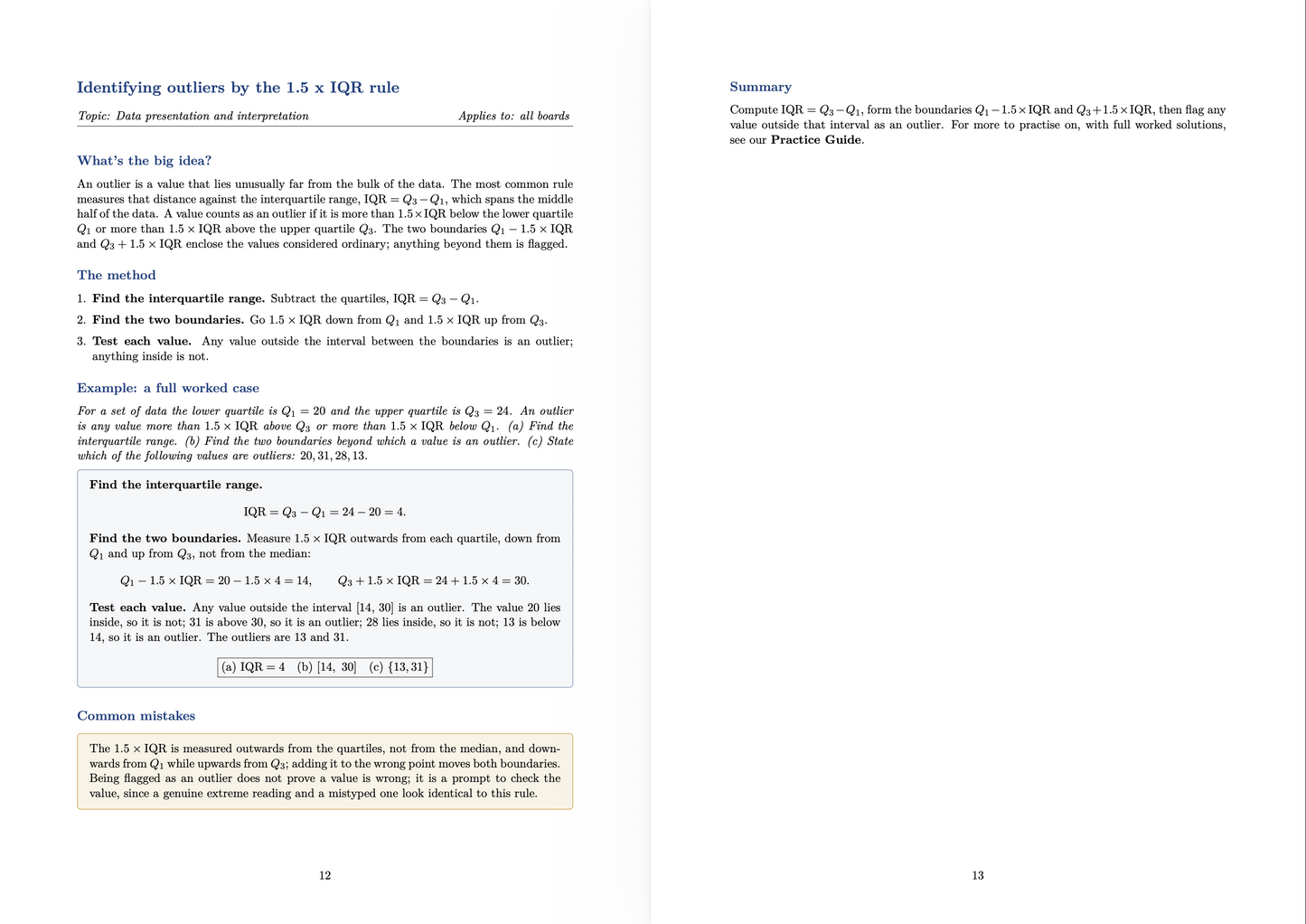 A LEVEL STATISTICS EXPLANATION GUIDE