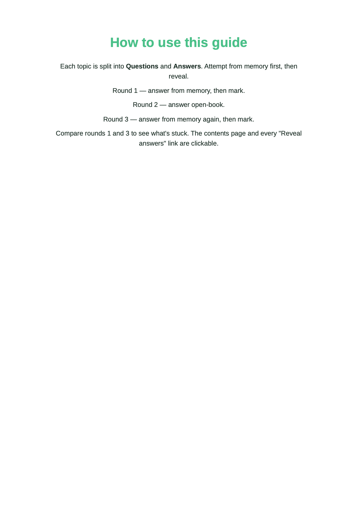 A Level Biology- OCR A- ACTIVE RECALL