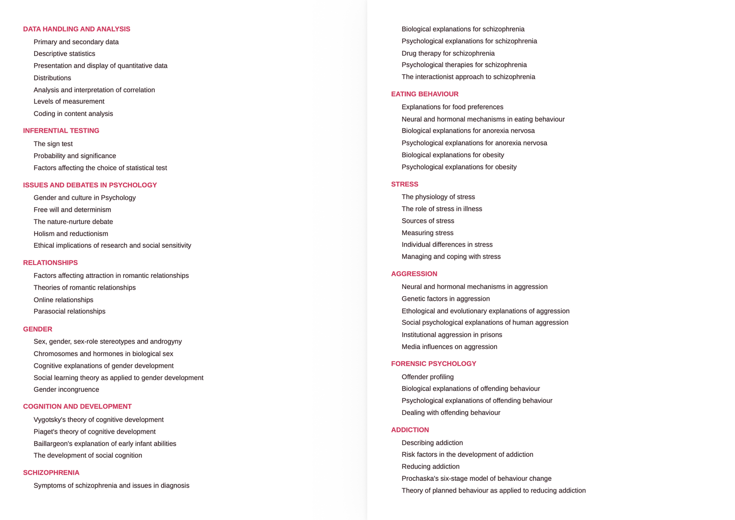 AQA A level Psychology- New Spec- ACTIVE RECALL