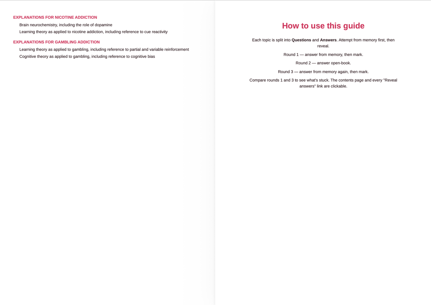 AQA A level Psychology- New Spec- ACTIVE RECALL