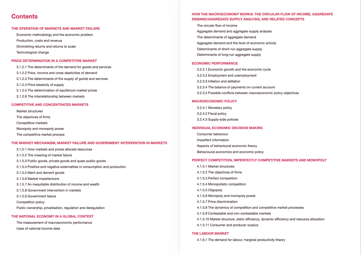 AQA Level Economics- ACTIVE RECALL