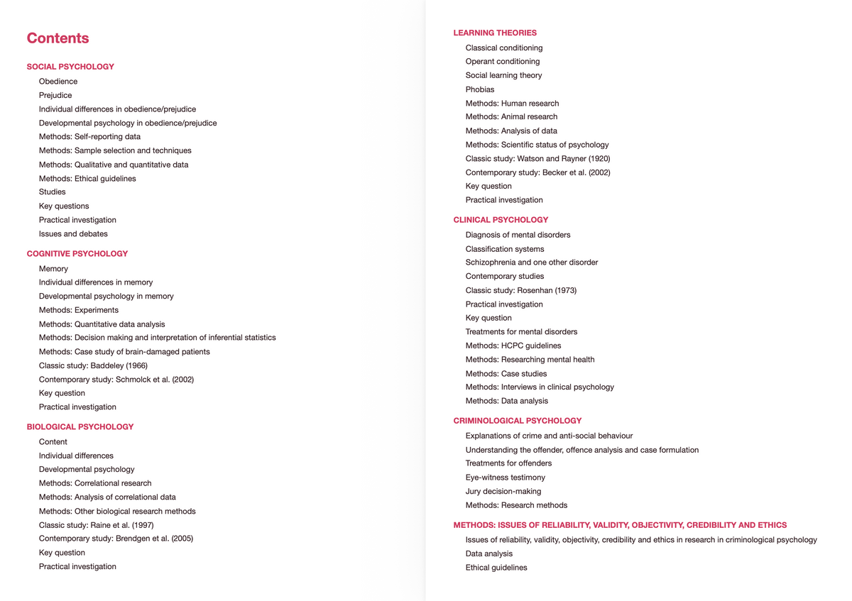 Edexcel A Level Psychology- ACTIVE RECALL