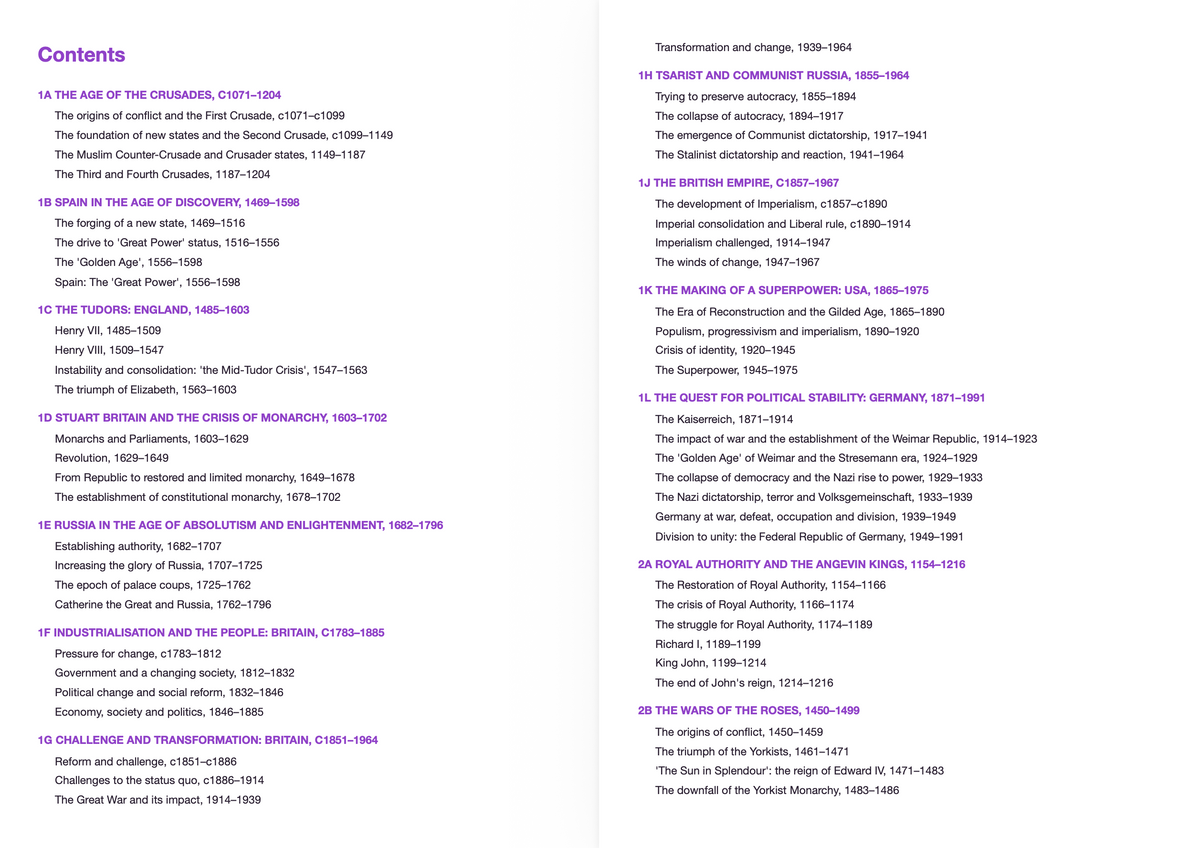 AQA A Level History ACTIVE RECALL