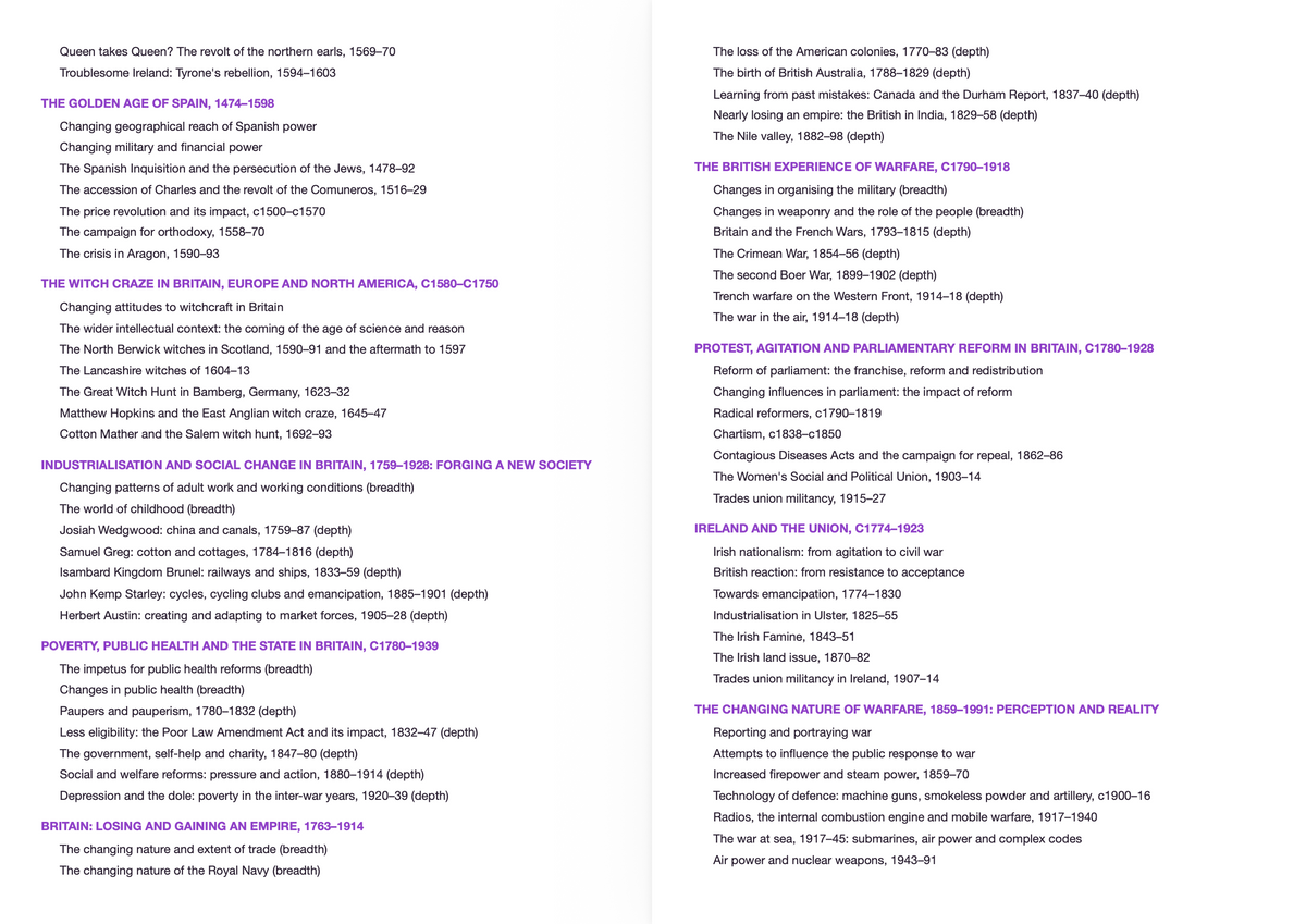 Edexcel A level History - ACTIVE RECALL