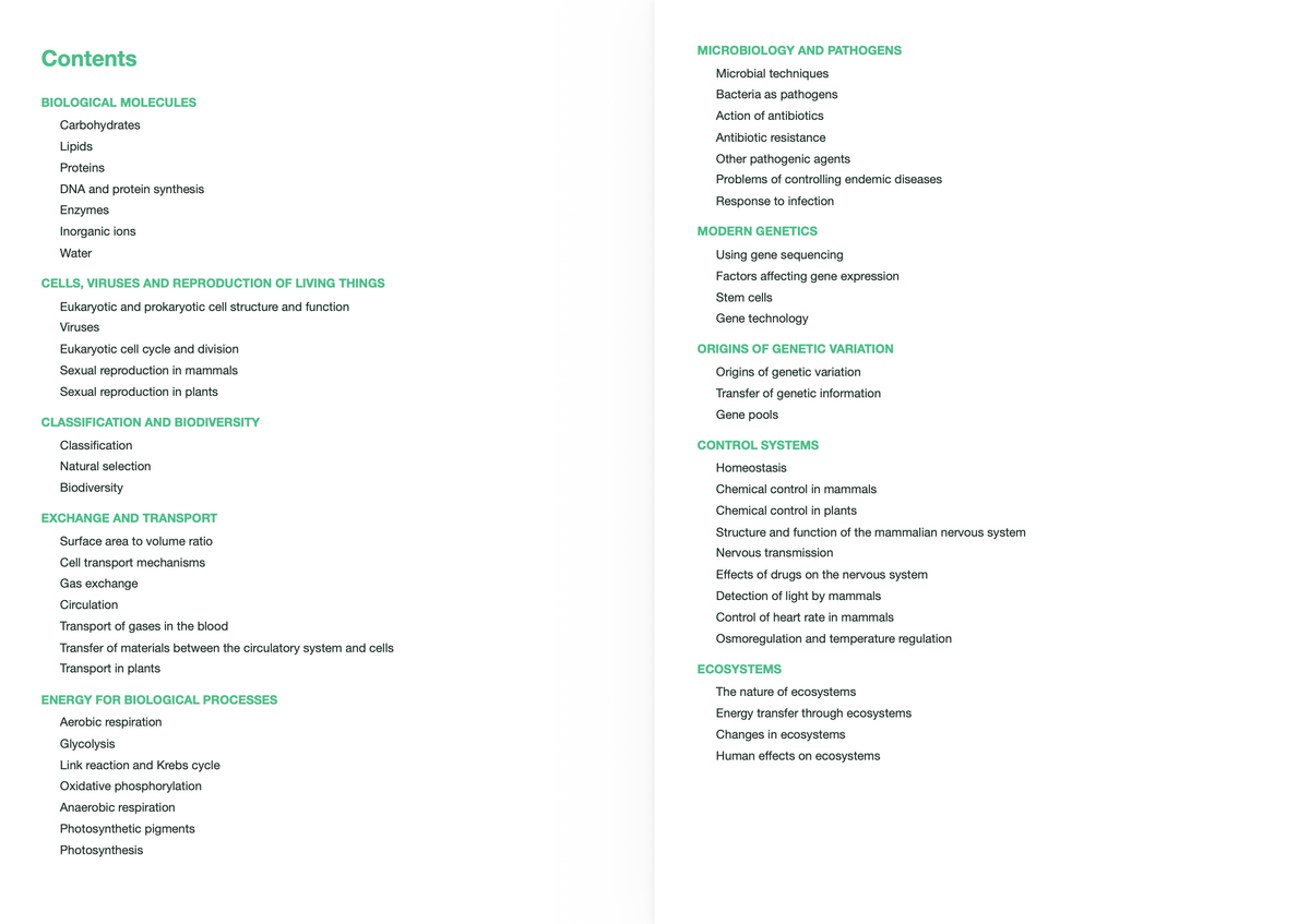 Edexcel A level Biology- Spec B- ACTIVE RECALL