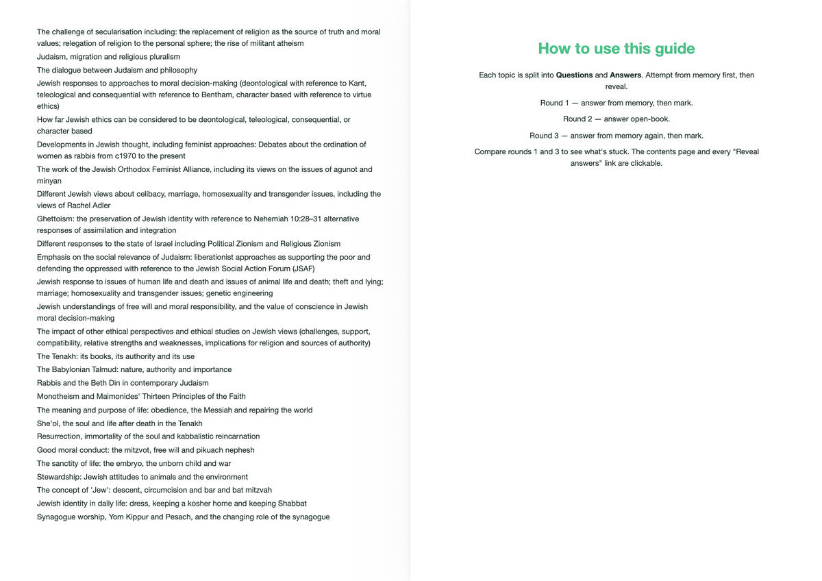 AQA A Level Religious Studies