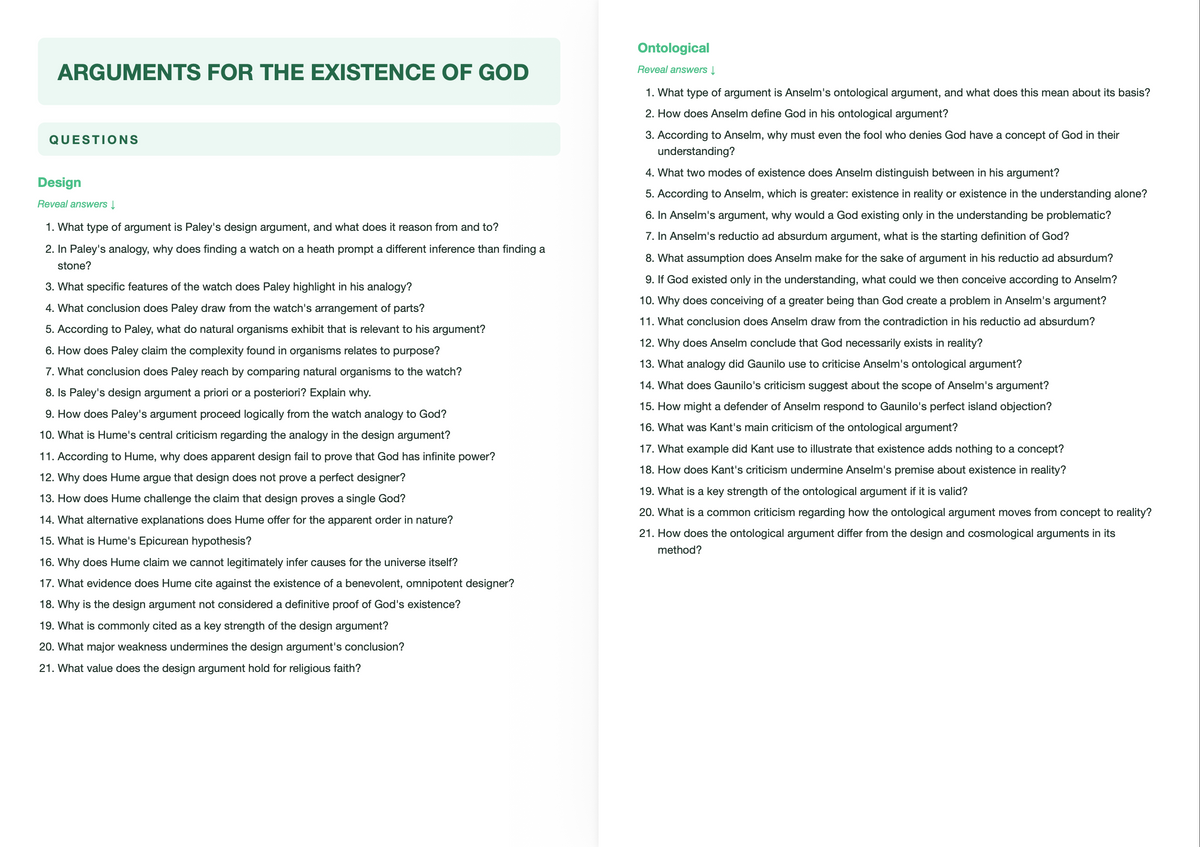AQA A Level Religious Studies