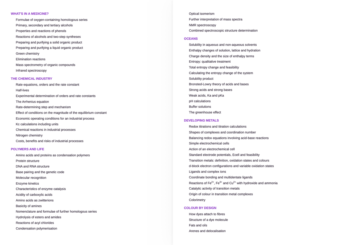 OCR B- A Level Chemistry- ACTIVE RECALL