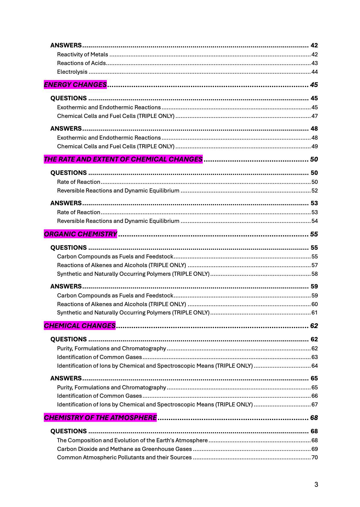 AQA-GCSE-Chemistry: Combined/Triple Science