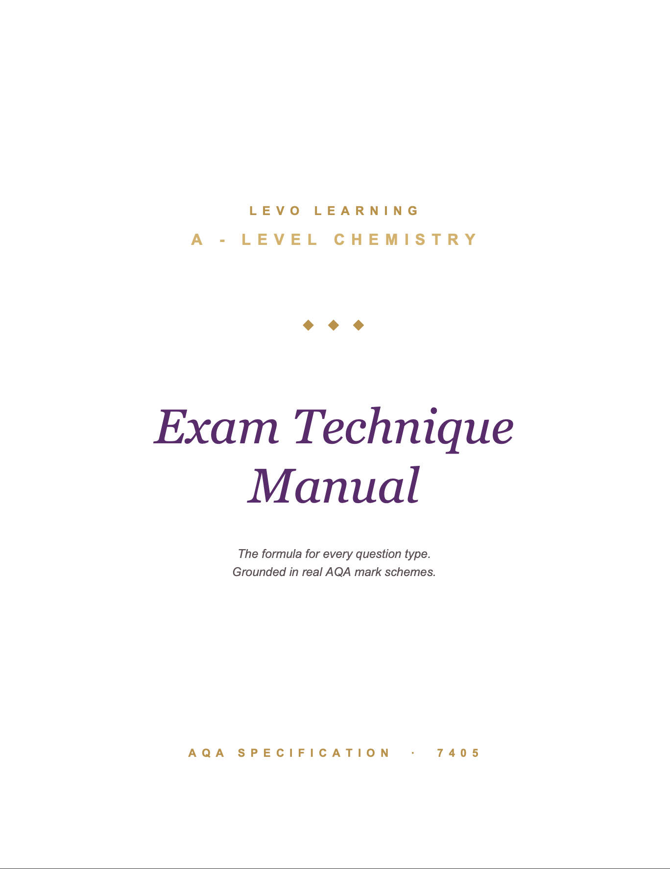 AQA A Level Chemistry- Cheat Sheet/ Exam Manual