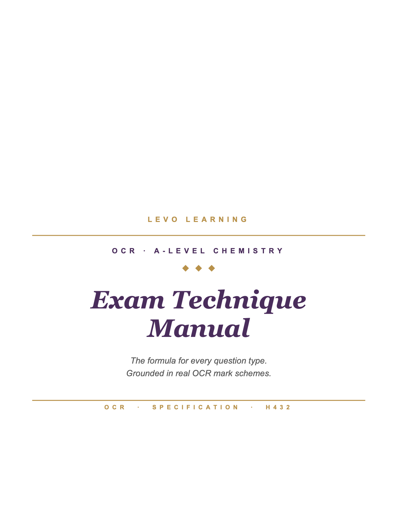 OCR A A Level Chemistry- Cheat Sheet/ Exam Manual