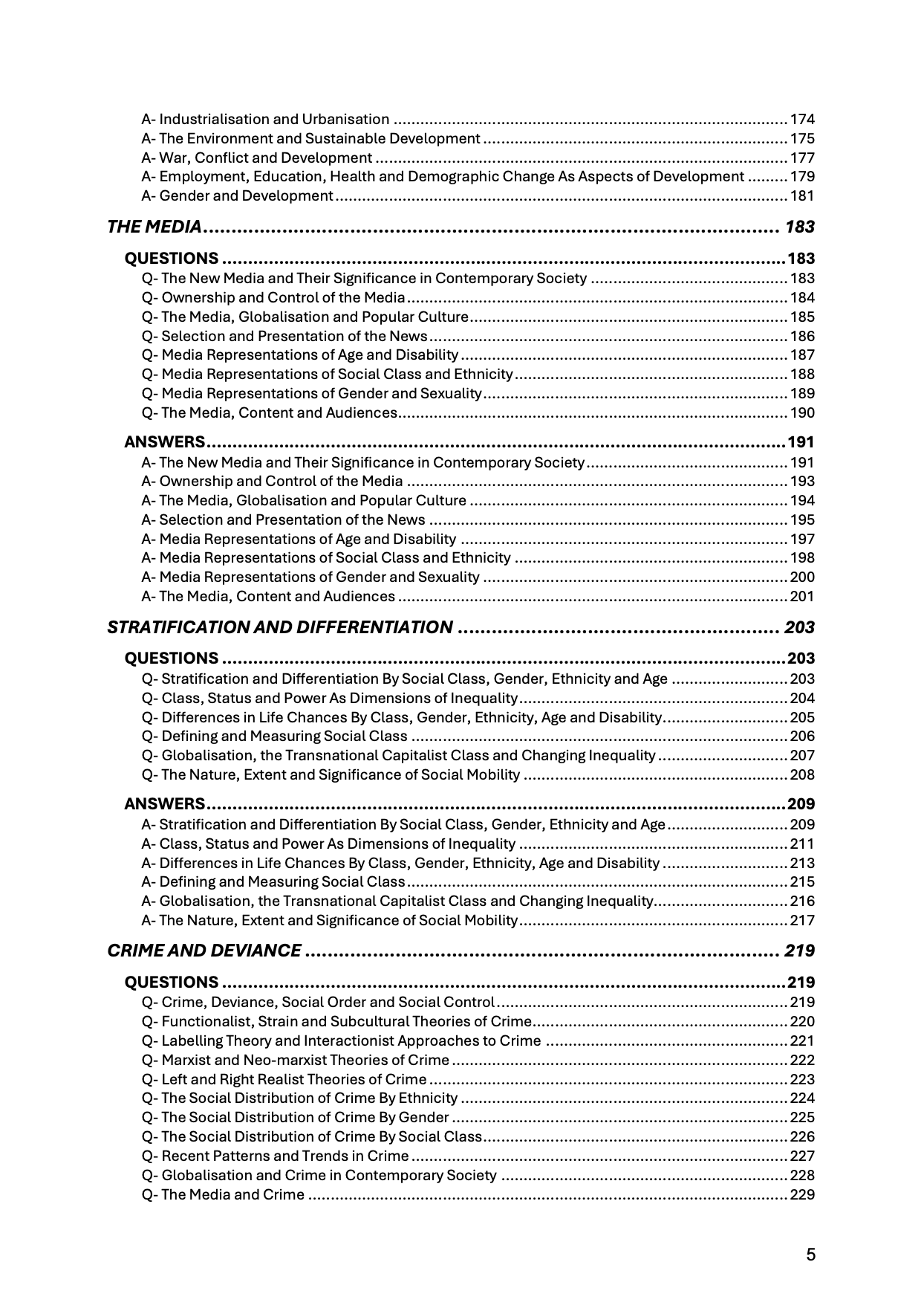 A level Sociology- AQA